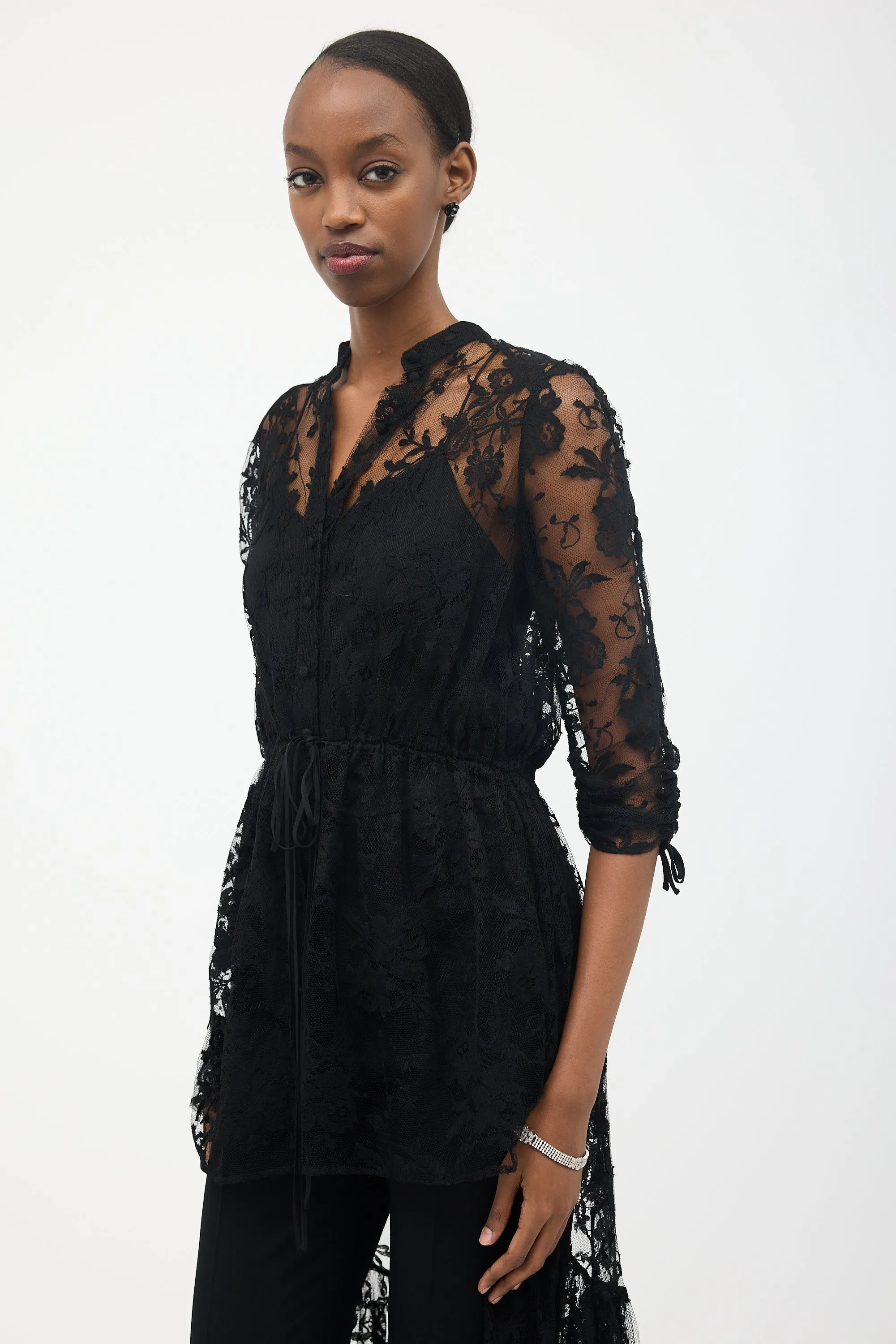 Lace Hi-Low Shirt sold by VSP Consignment product image thumbnail 3