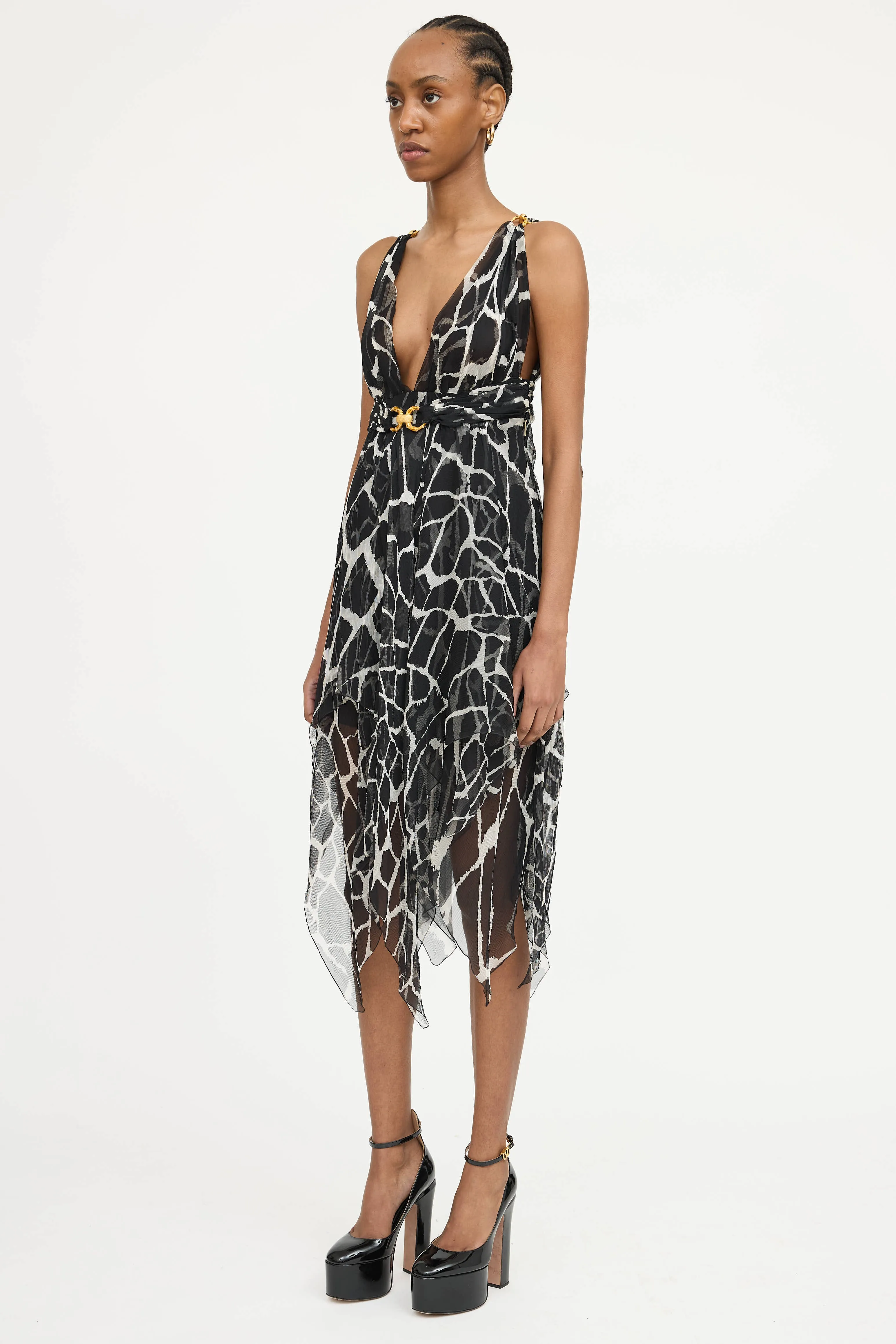 2006 Printed Asymmetrical Dress sold by VSP Consignment product image thumbnail 4