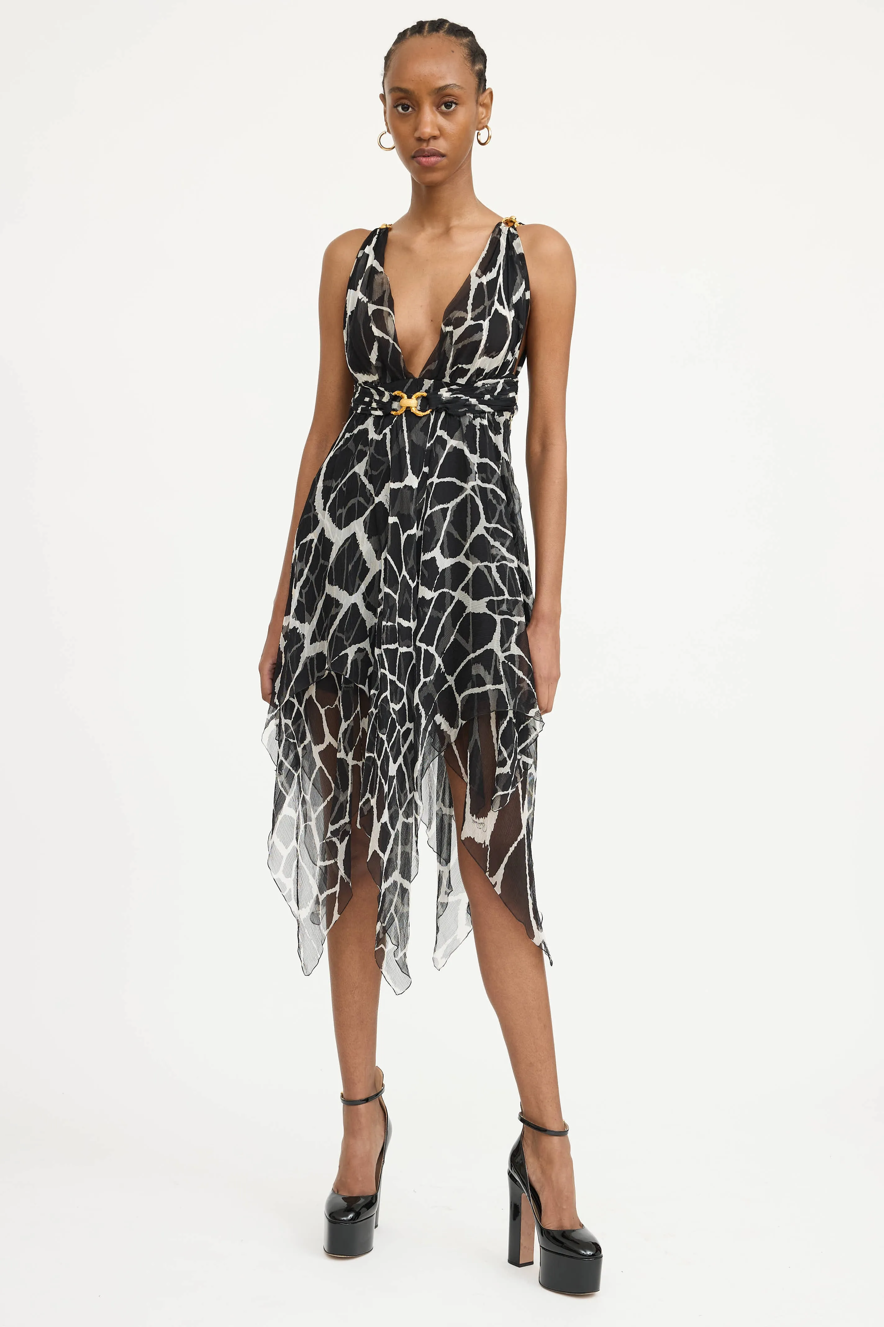 2006 Printed Asymmetrical Dress sold by VSP Consignment