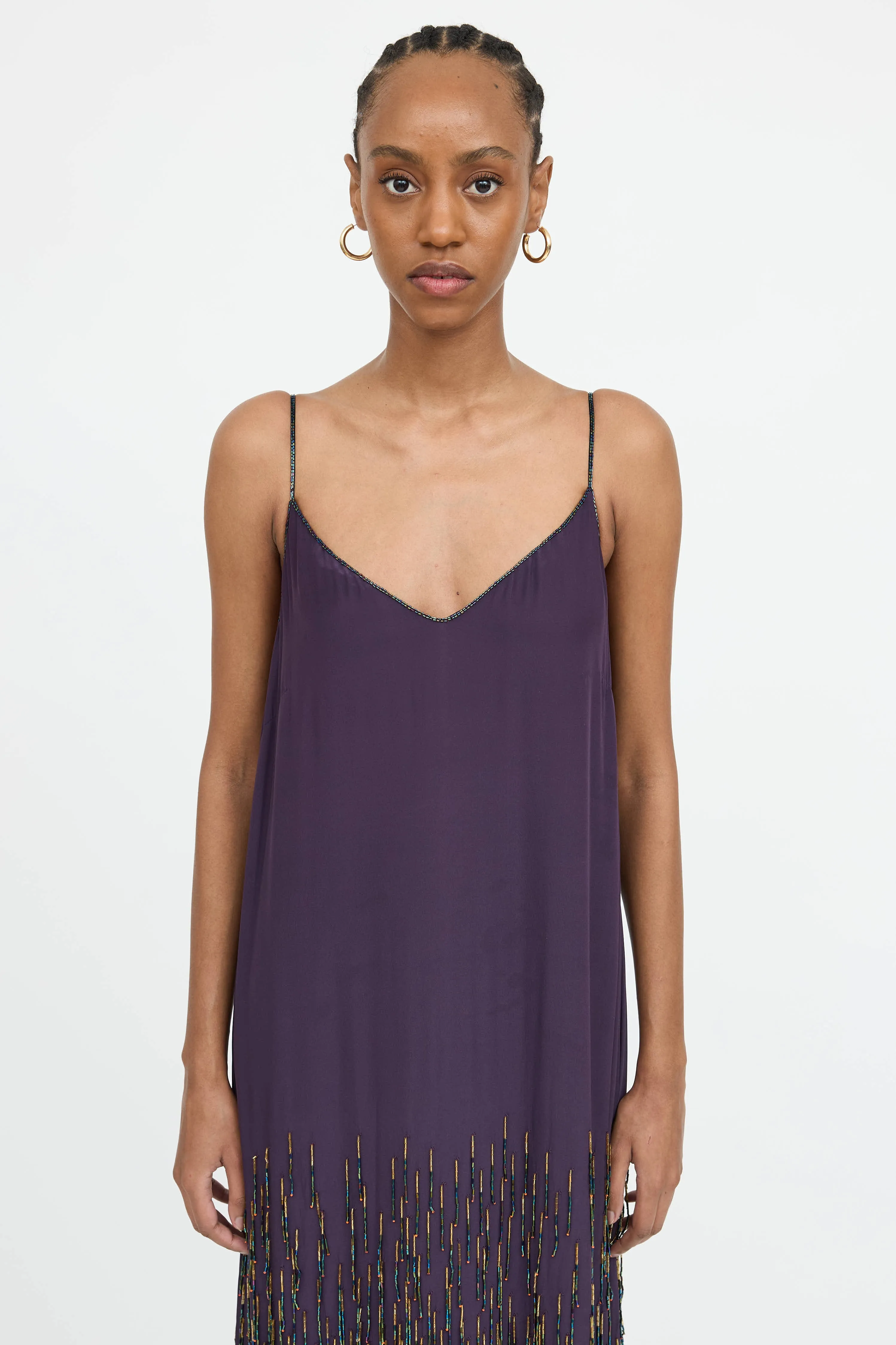 Silk Beaded Camisole Dress sold by VSP Consignment product image thumbnail 2