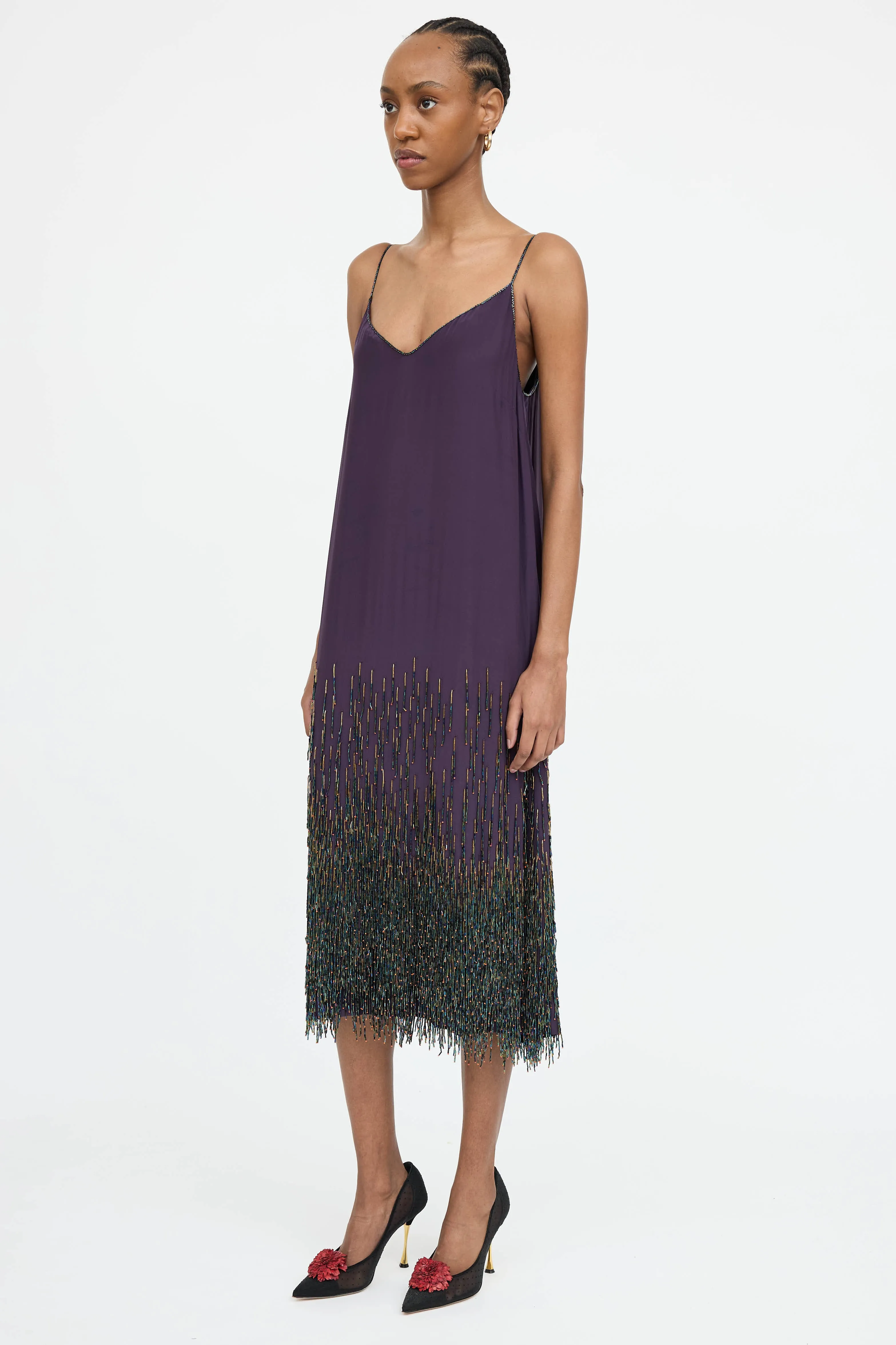 Silk Beaded Camisole Dress sold by VSP Consignment product image thumbnail 3
