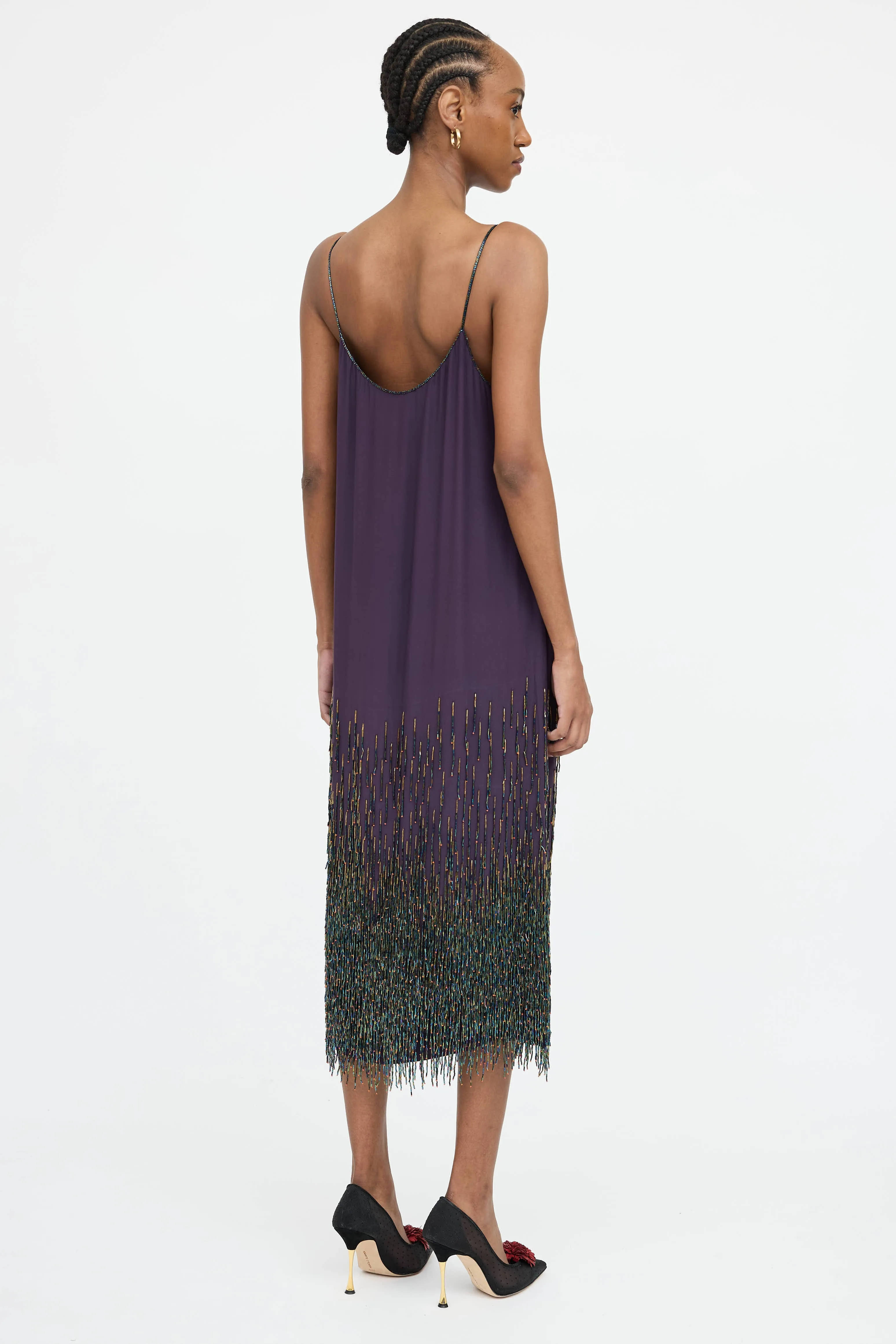 Silk Beaded Camisole Dress sold by VSP Consignment product image thumbnail 4
