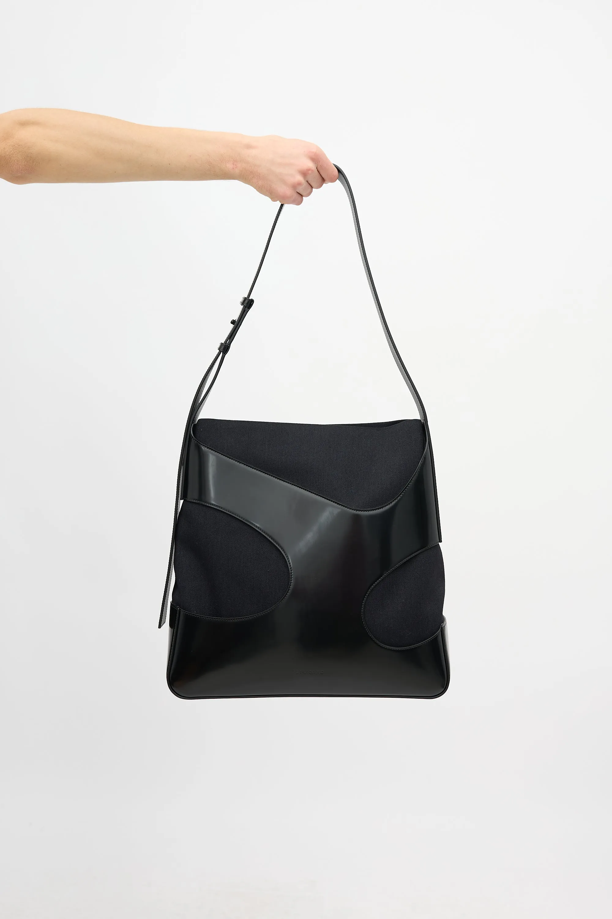 Leather & Canvas Cut Out Bag sold by VSP Consignment