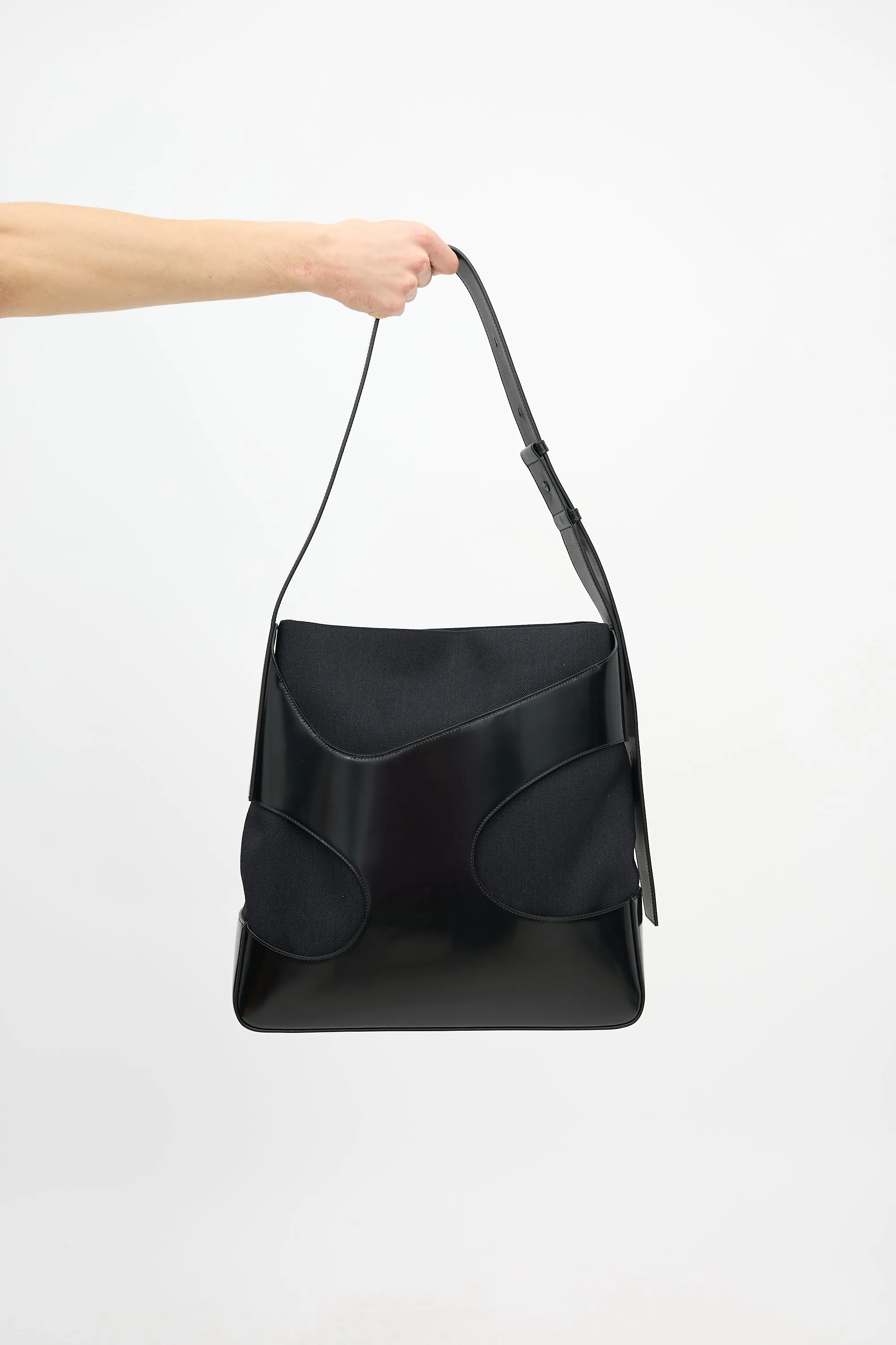 Leather & Canvas Cut Out Bag sold by VSP Consignment product image thumbnail 3