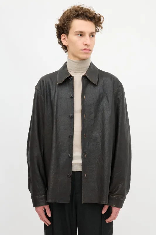 Leather Welding Shirt made by Our Legacy