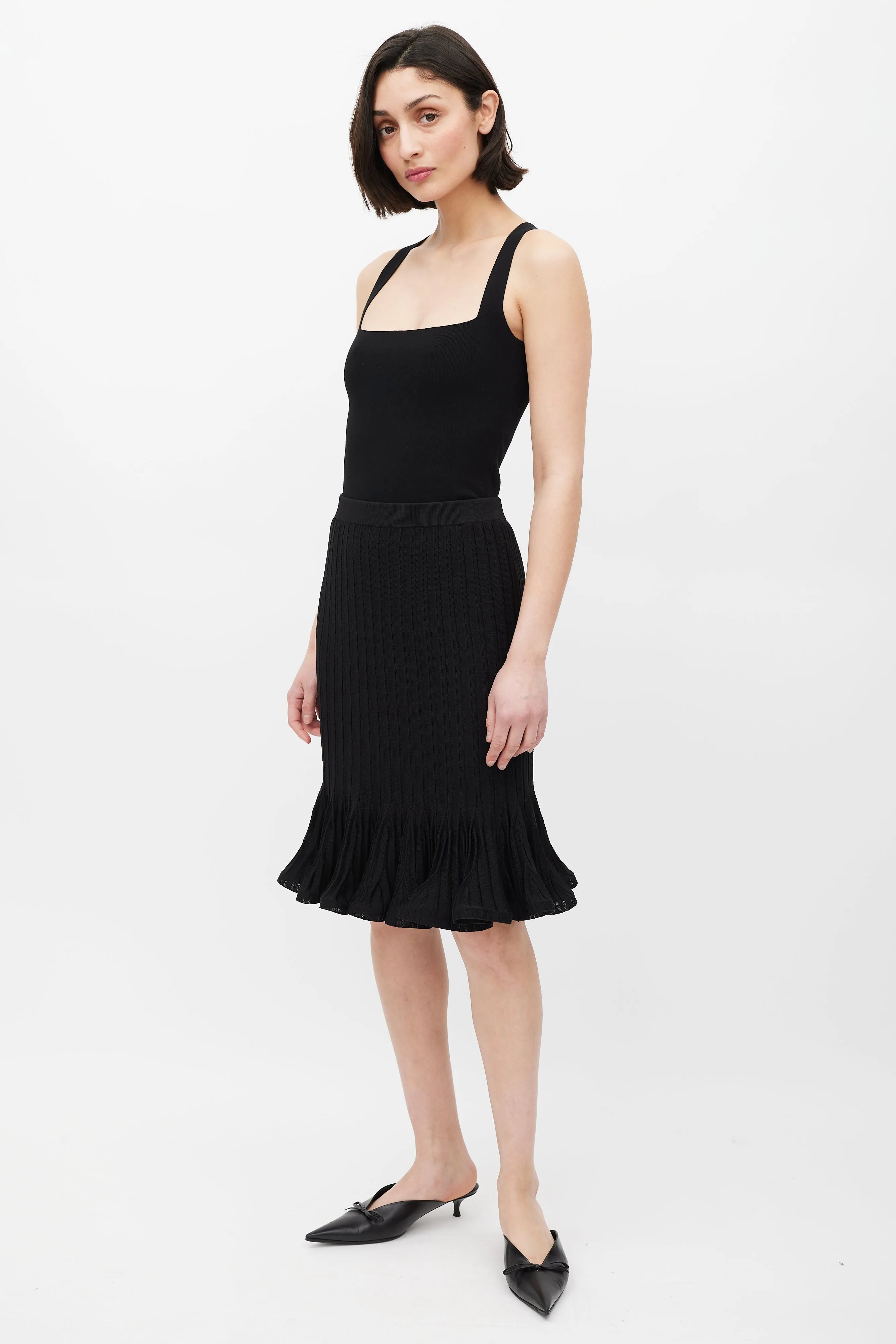 Knit Ruffled Skirt sold by VSP Consignment product image thumbnail 2