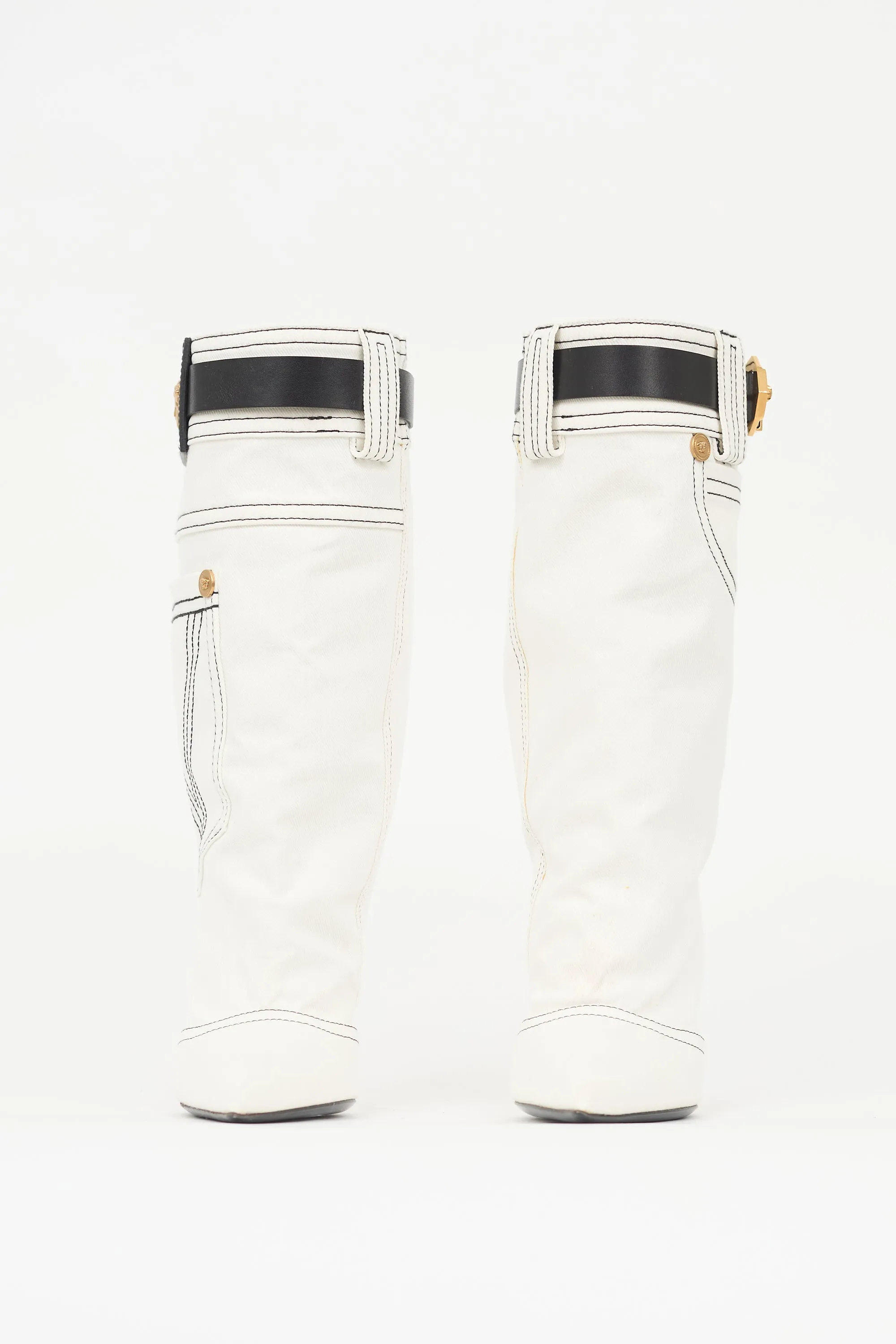 Denim Medusa Boot sold by VSP Consignment product image thumbnail 3