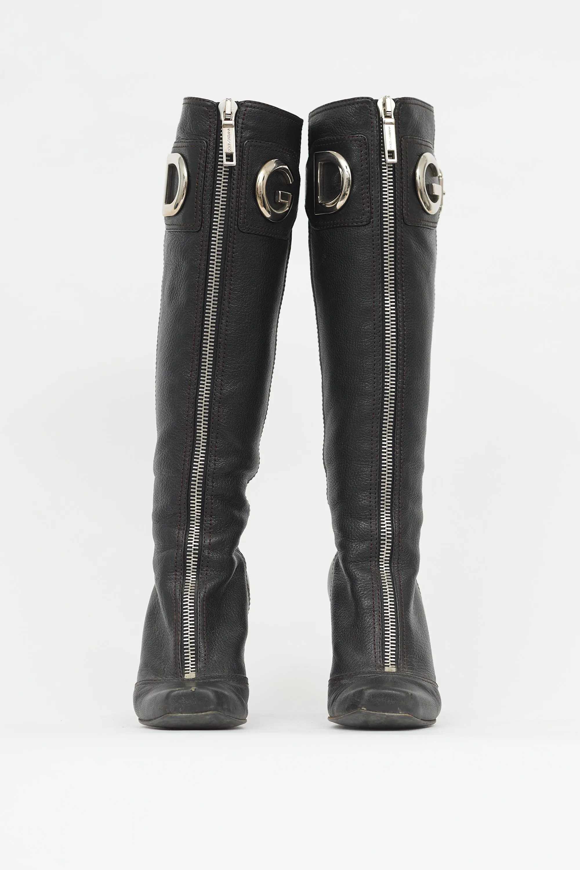 Leather Logo Boot sold by VSP Consignment product image thumbnail 3