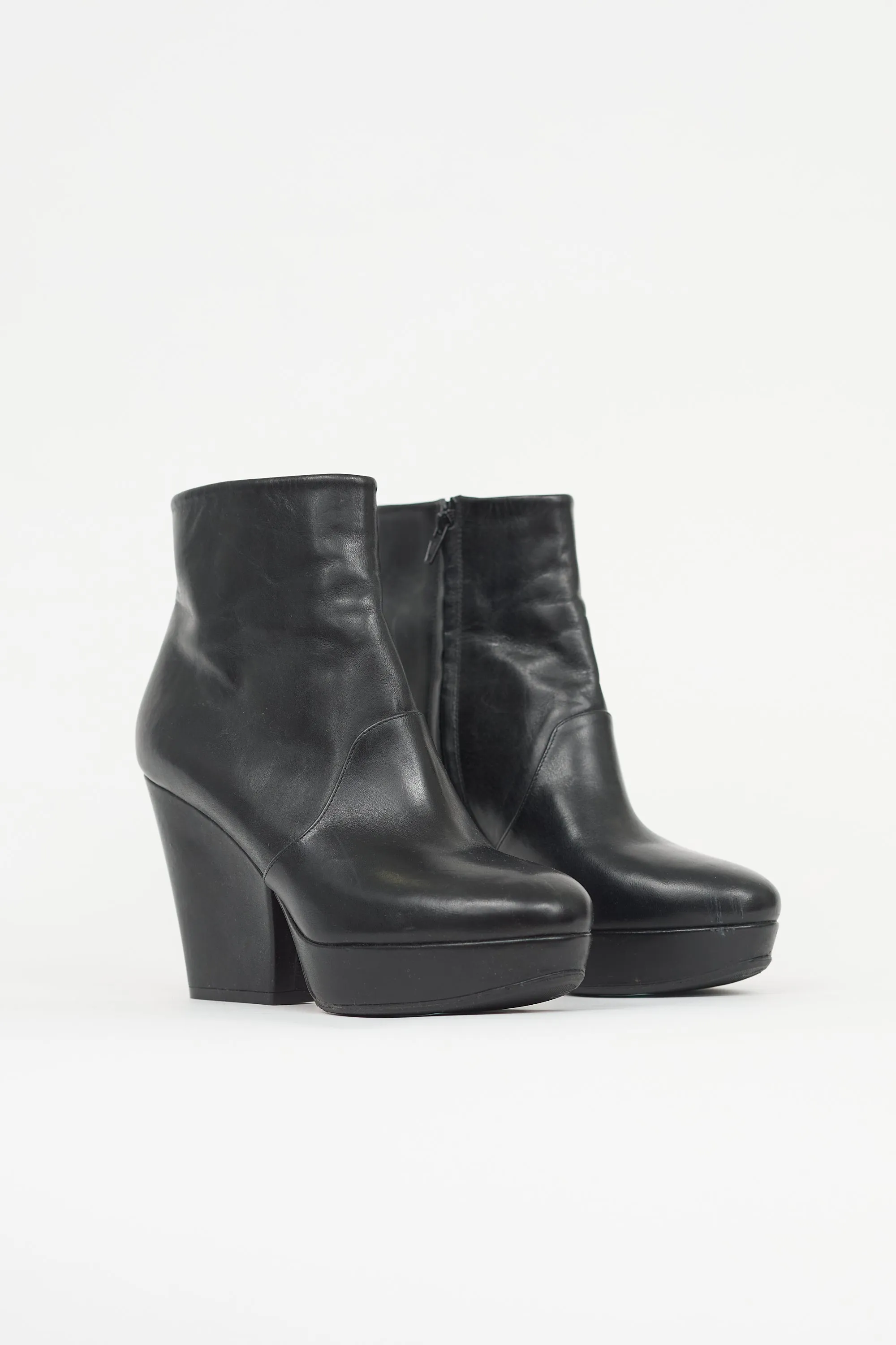 Leather Platform Boot sold by VSP Consignment product image thumbnail 2