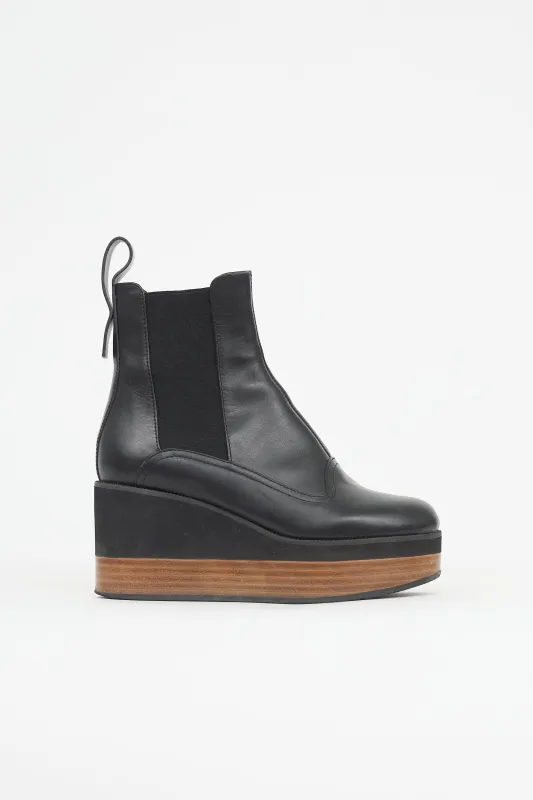 Leather Platform Boot made by Jil Sander