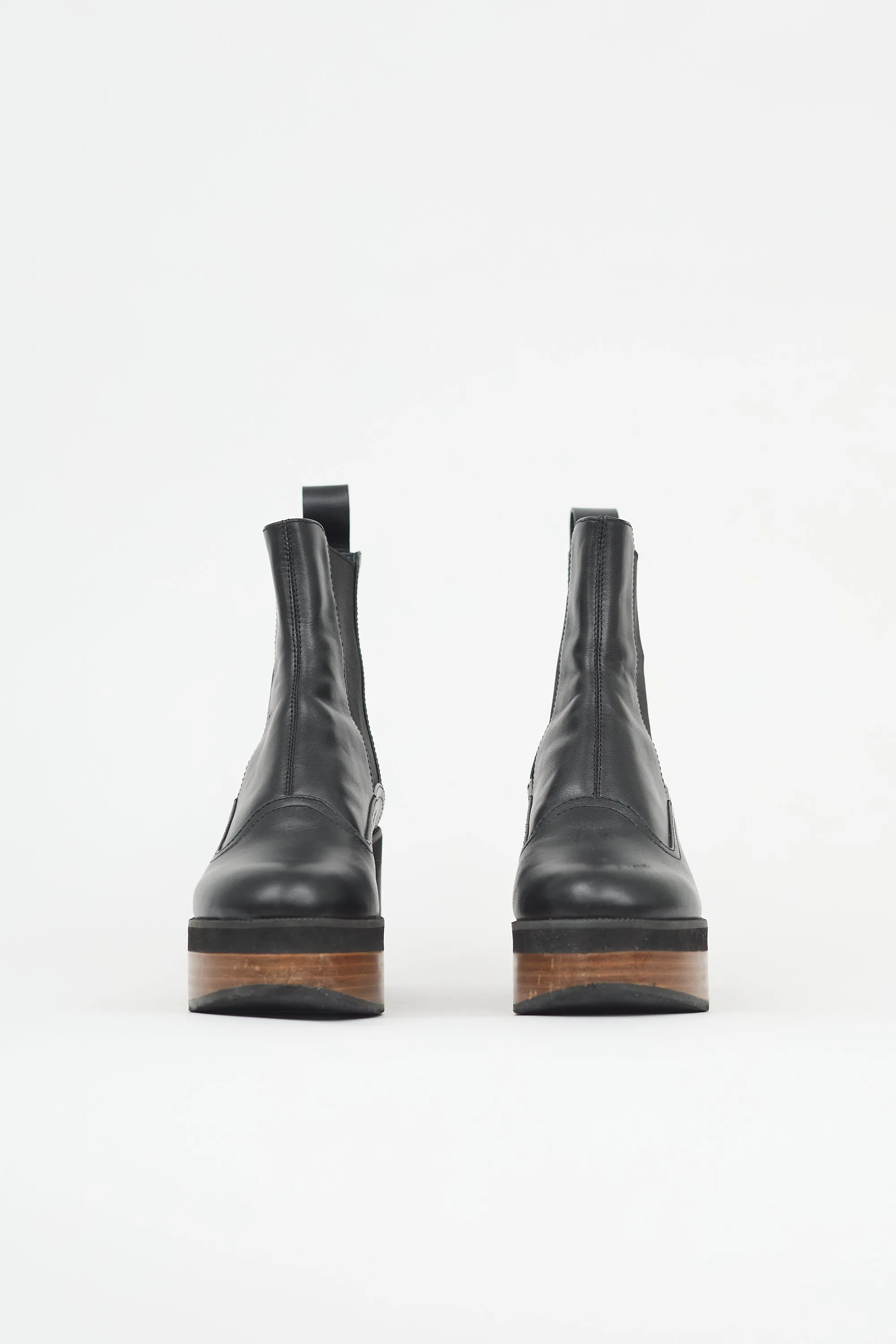 Leather Platform Boot sold by VSP Consignment product image thumbnail 3