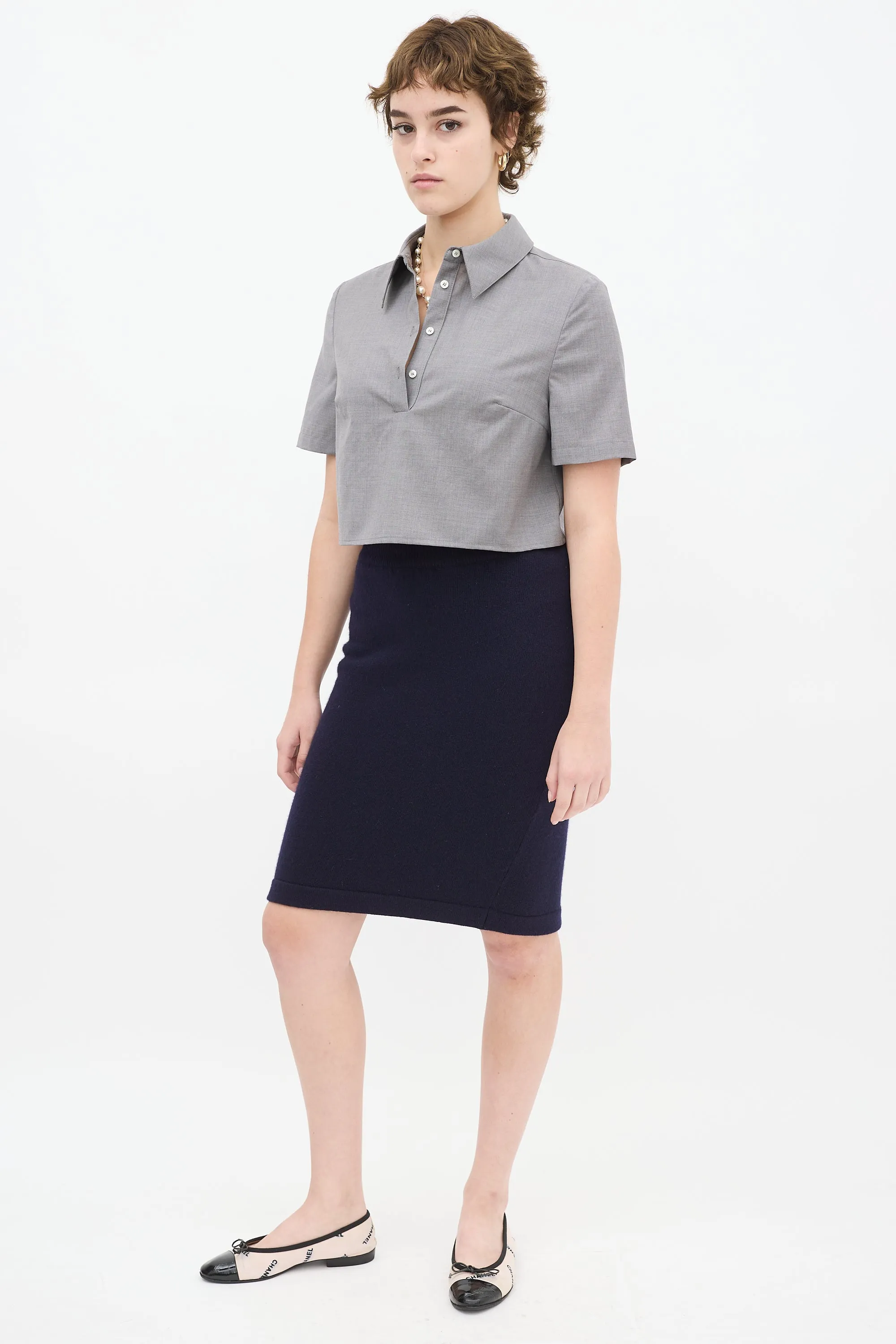 Cashmere Midi Pencil Skirt sold by VSP Consignment