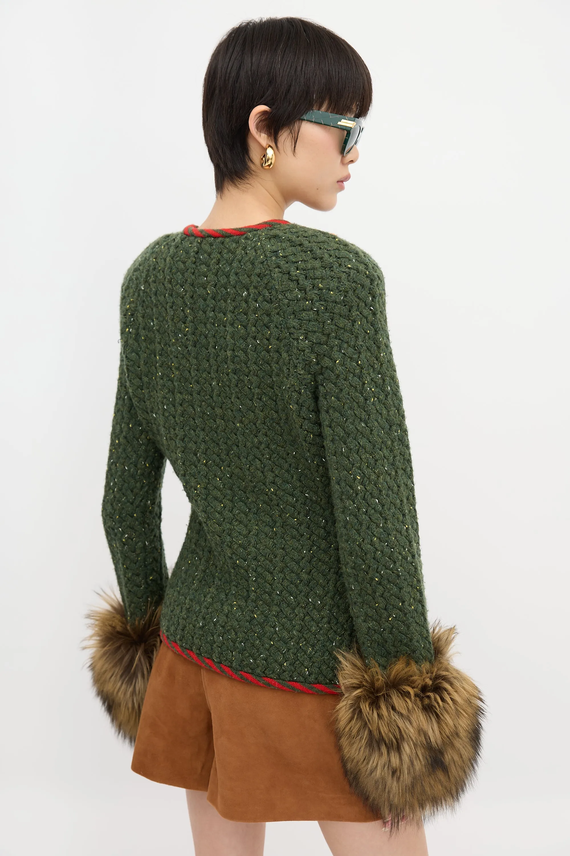 Knit Fur Trim Jacket sold by VSP Consignment product image thumbnail 4