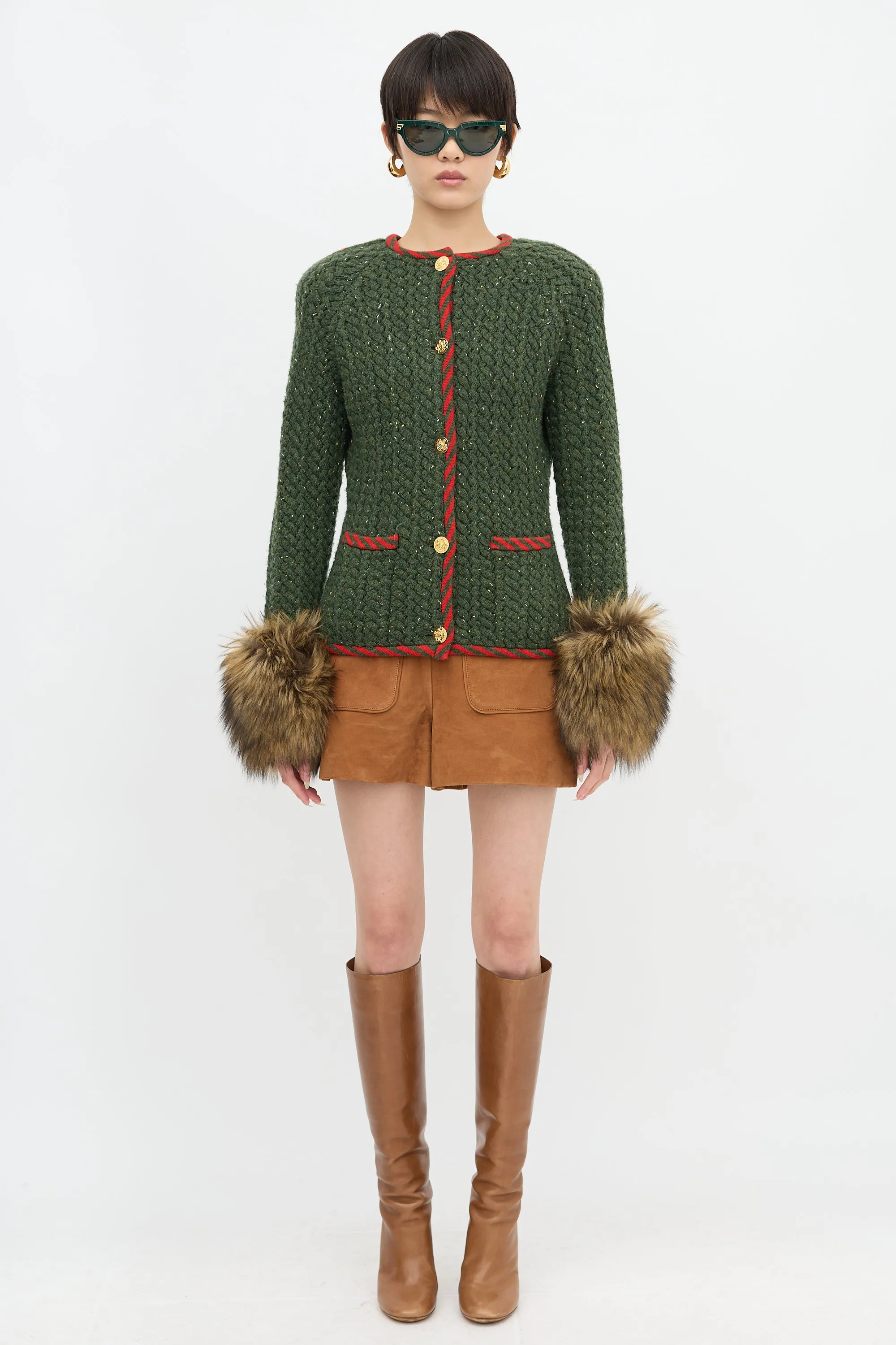 Knit Fur Trim Jacket sold by VSP Consignment product image thumbnail 2