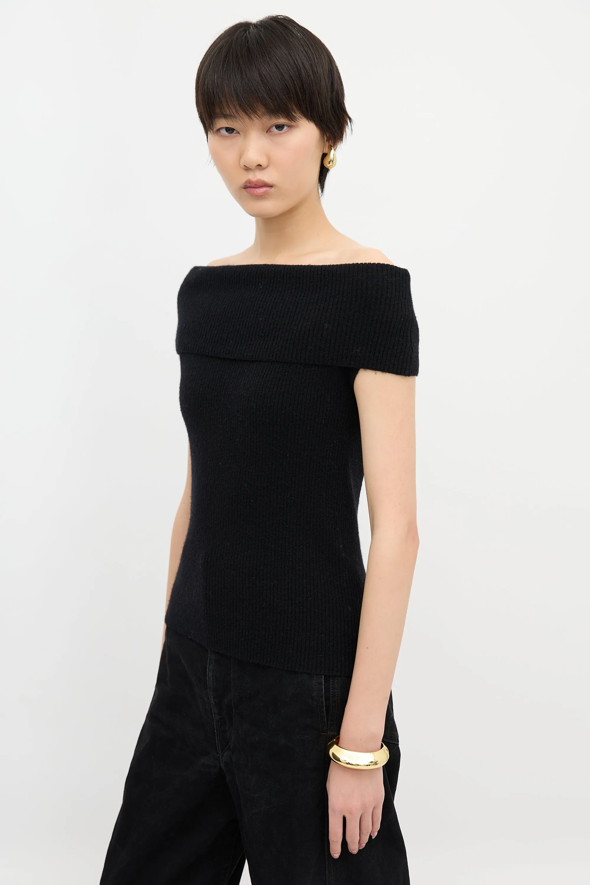 Ribbed Knit Off Shoulder Top sold by VSP Consignment product image thumbnail 3