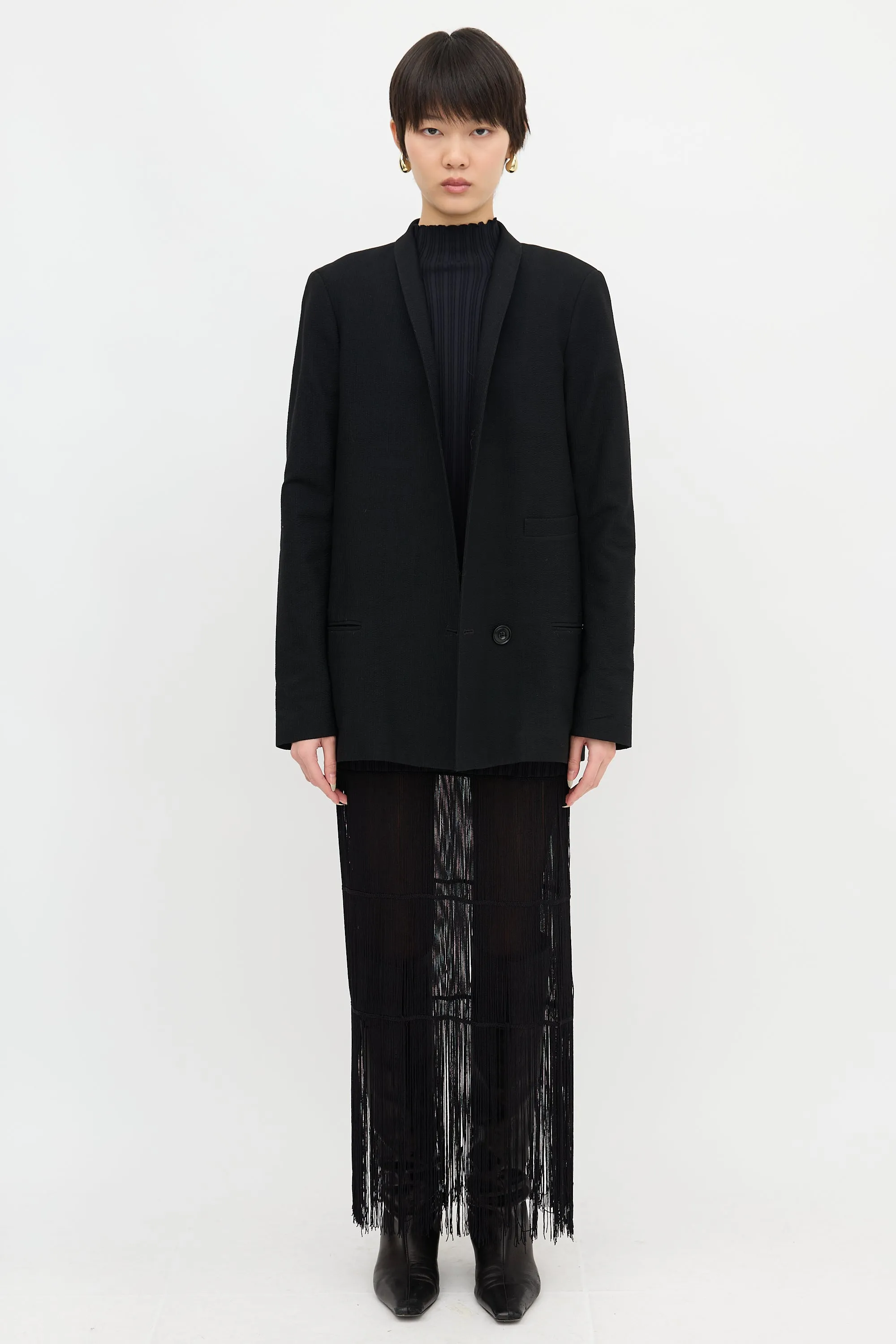 Puckered Wool Blazer sold by VSP Consignment product image thumbnail 2