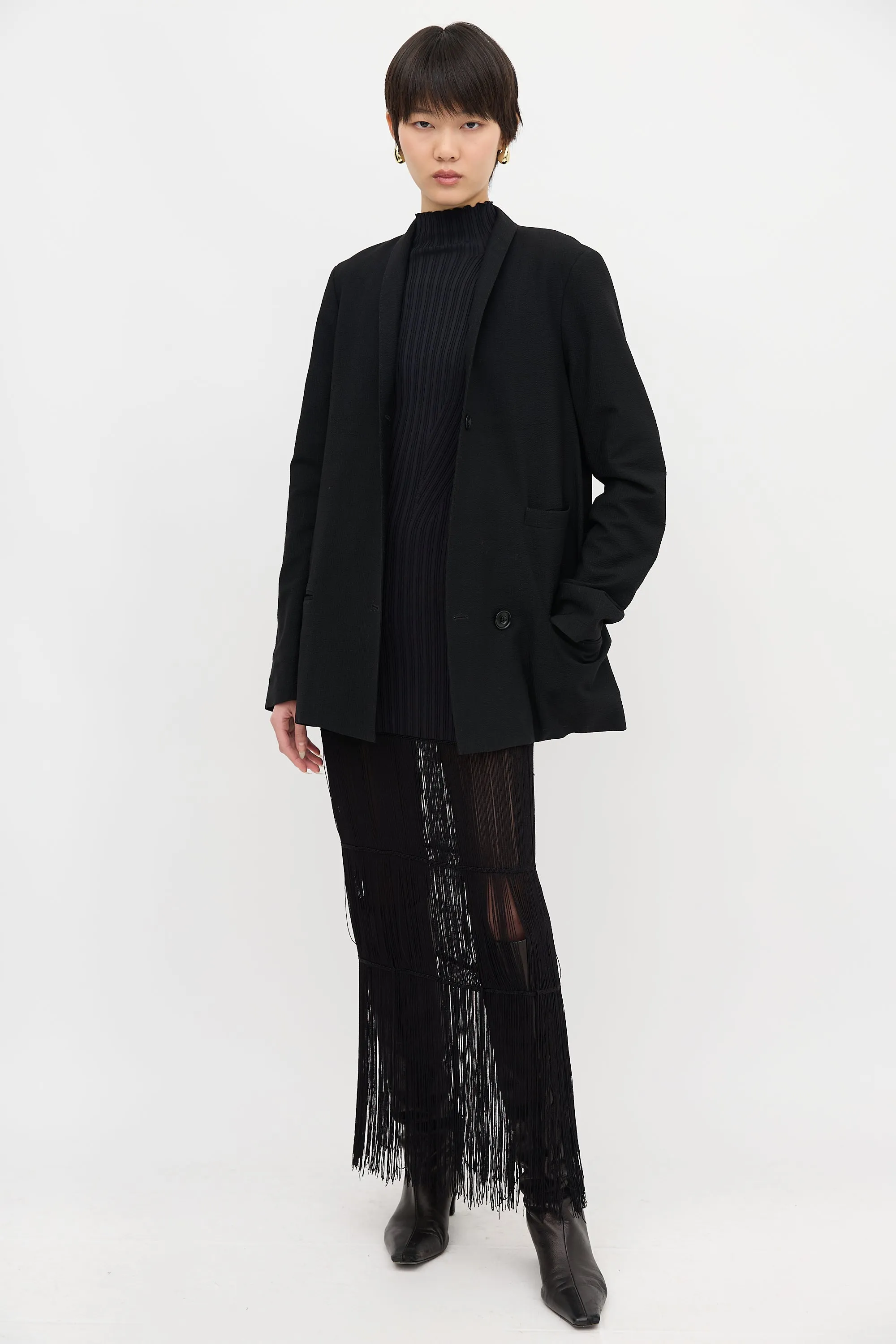 Puckered Wool Blazer sold by VSP Consignment product image thumbnail 5