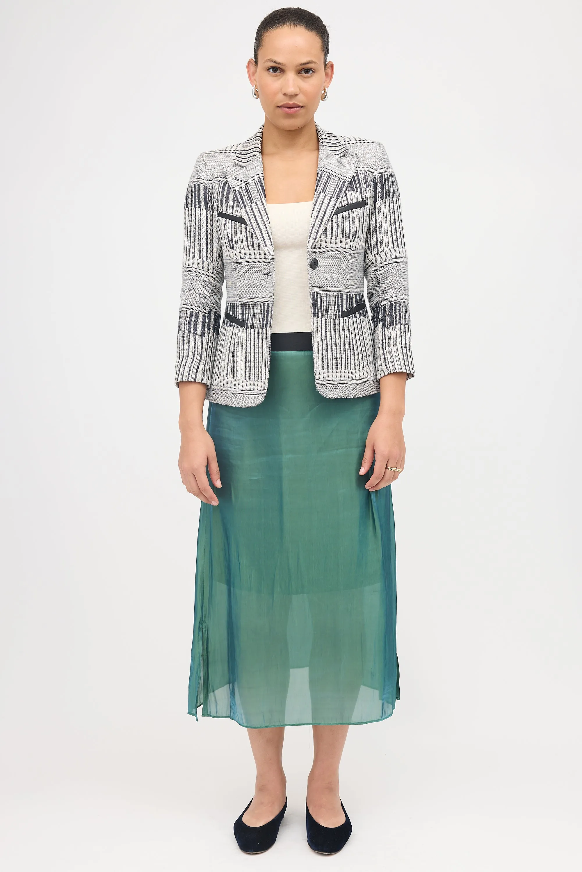 Woven 90's Shrunken Blazer sold by VSP Consignment product image thumbnail 2