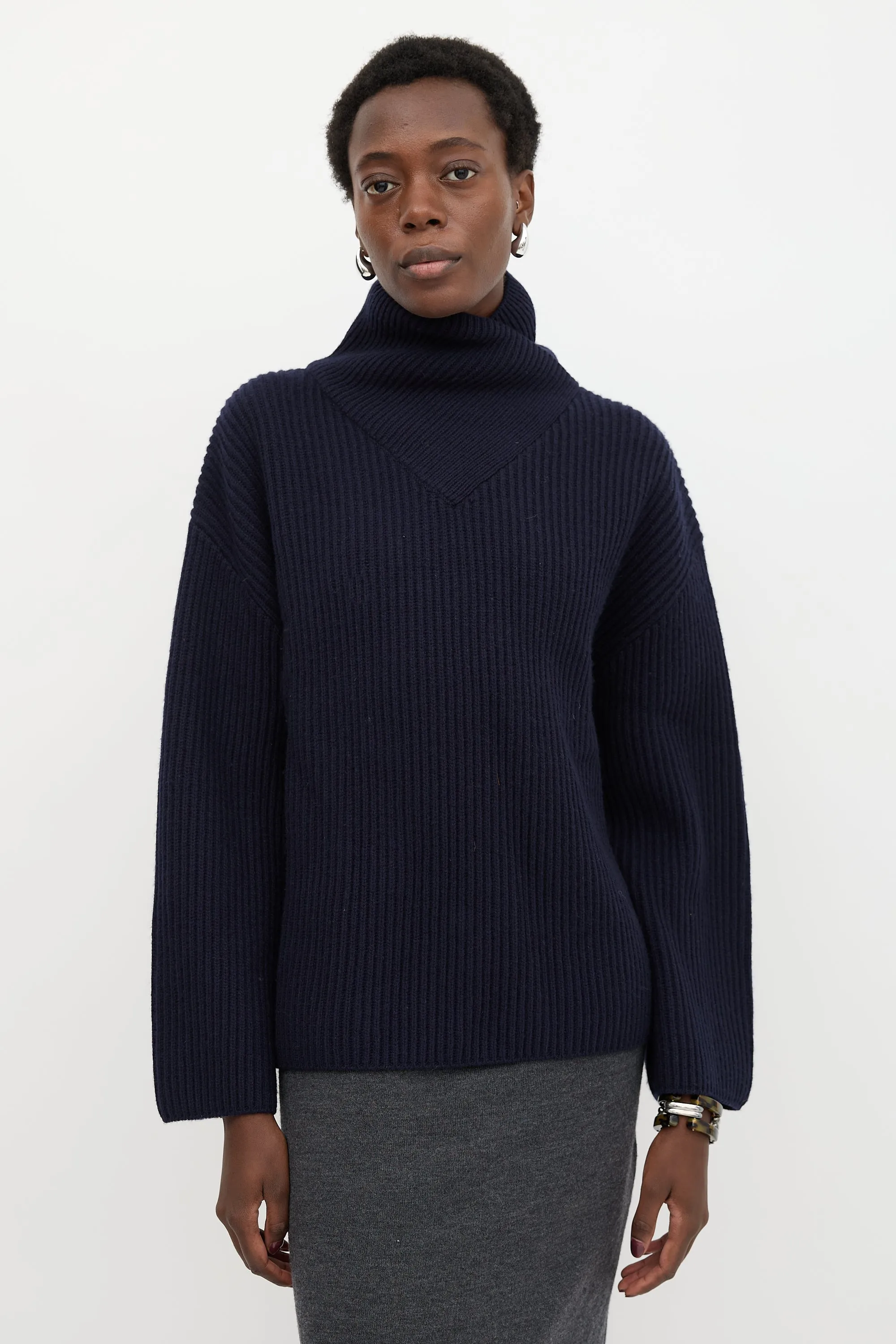 Wool Wrapped Neck Sweater sold by VSP Consignment