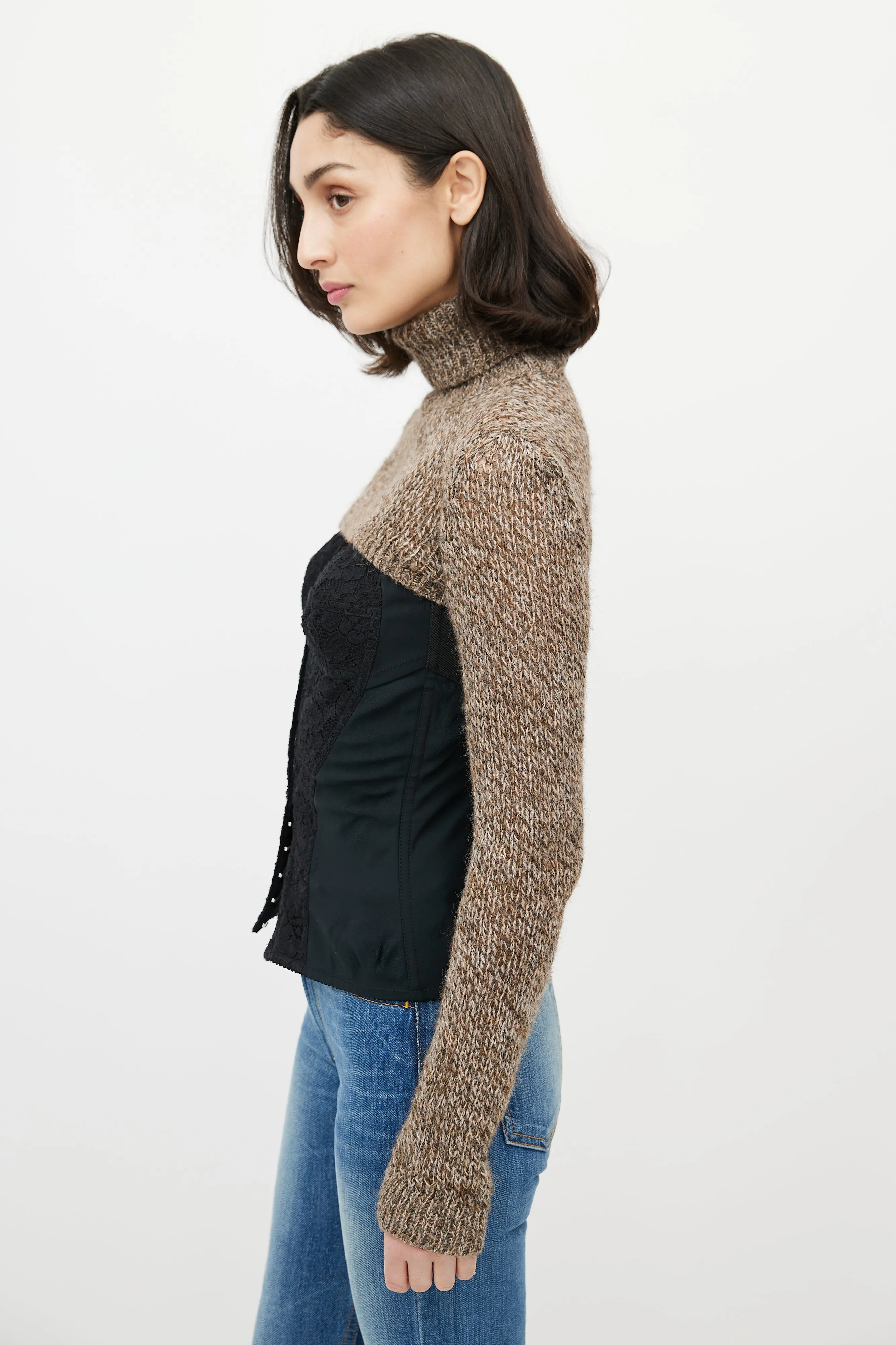 Wool Cropped Sweater Shrug sold by VSP Consignment product image thumbnail 4