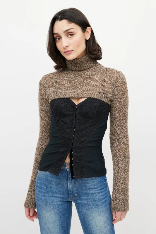 Wool Cropped Sweater Shrug sold by VSP Consignment