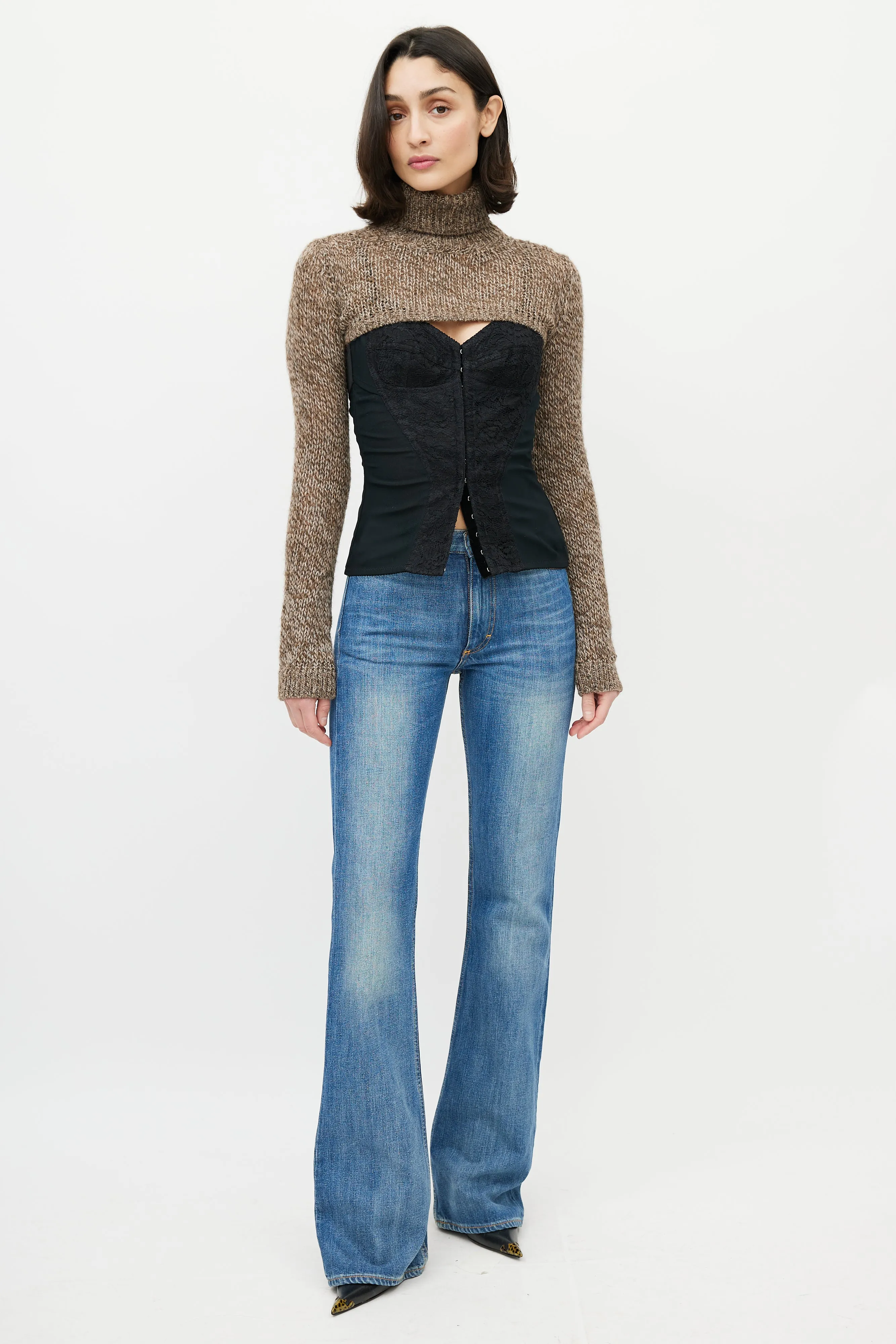 Wool Cropped Sweater Shrug sold by VSP Consignment product image thumbnail 2