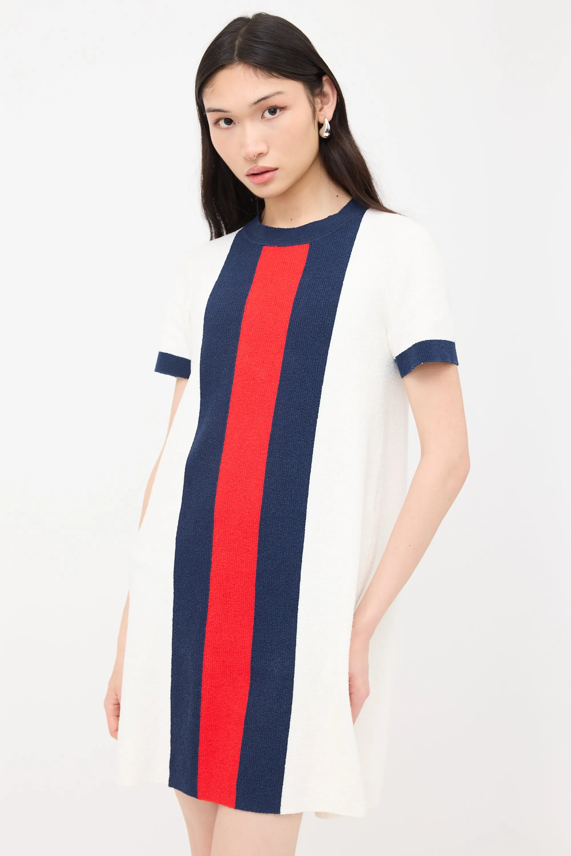 Terry Web Stripe Dress sold by VSP Consignment product image thumbnail 3