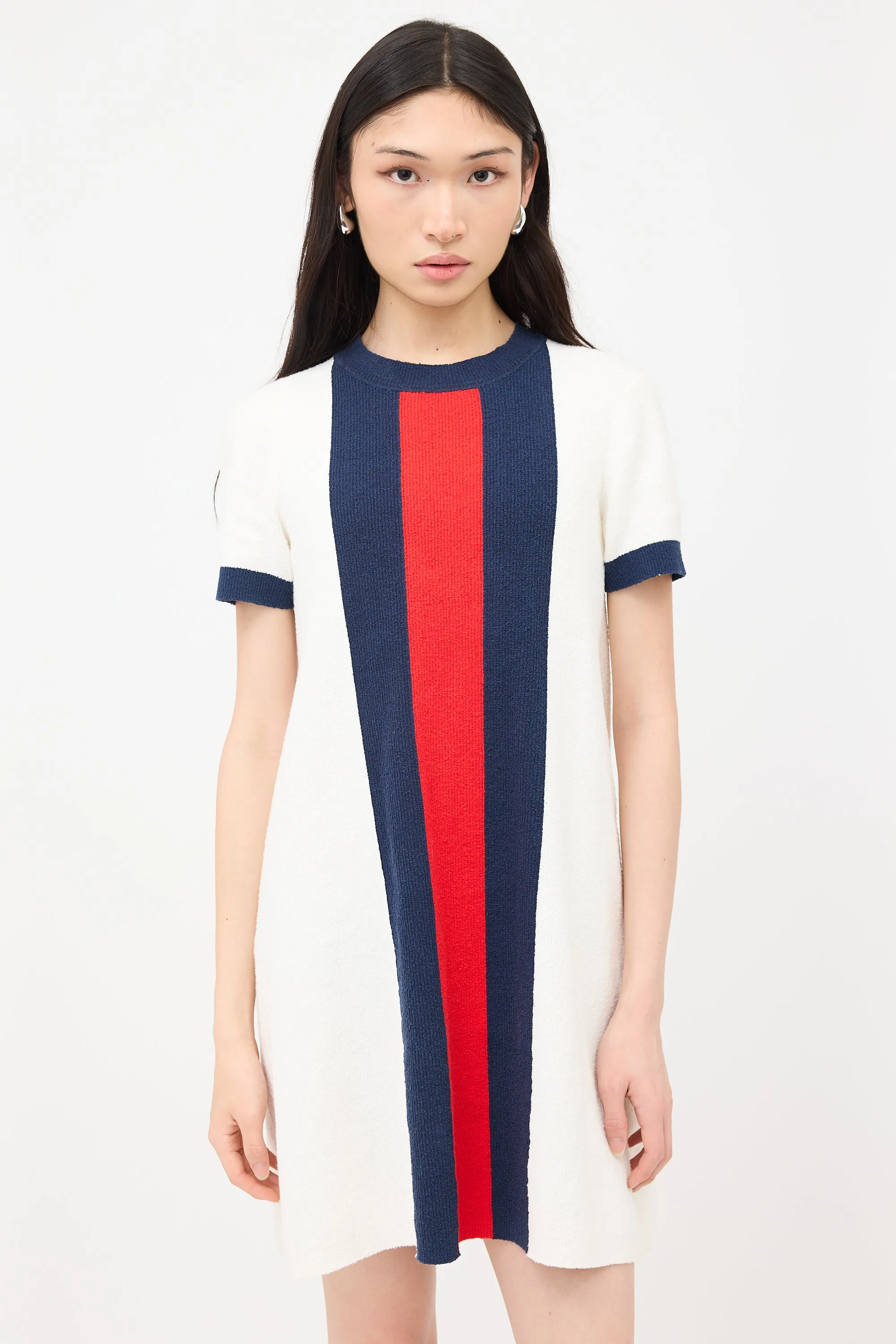 Terry Web Stripe Dress sold by VSP Consignment product image thumbnail 2