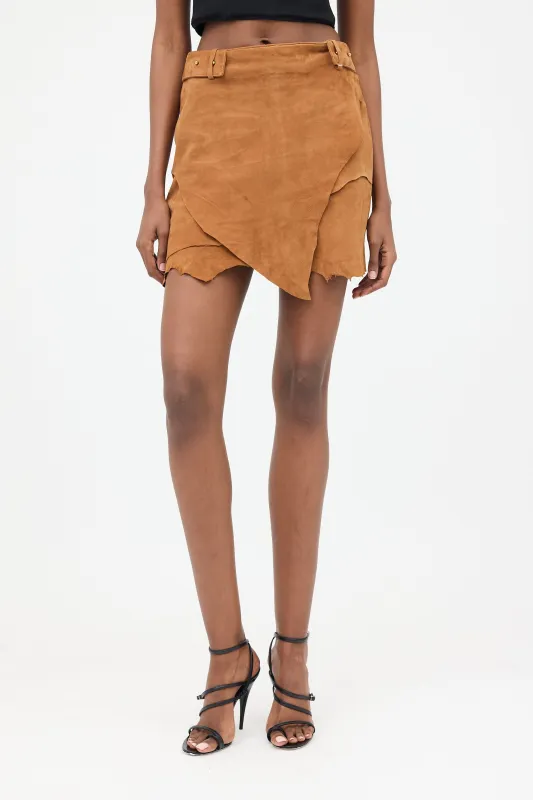 Suede Raw Hem Skirt sold by VSP Consignment