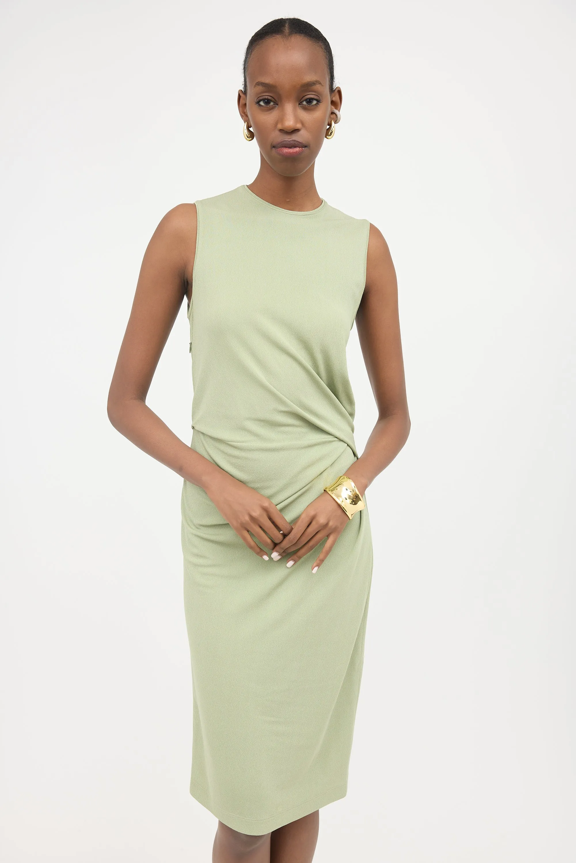 Gathered Midi Dress sold by VSP Consignment