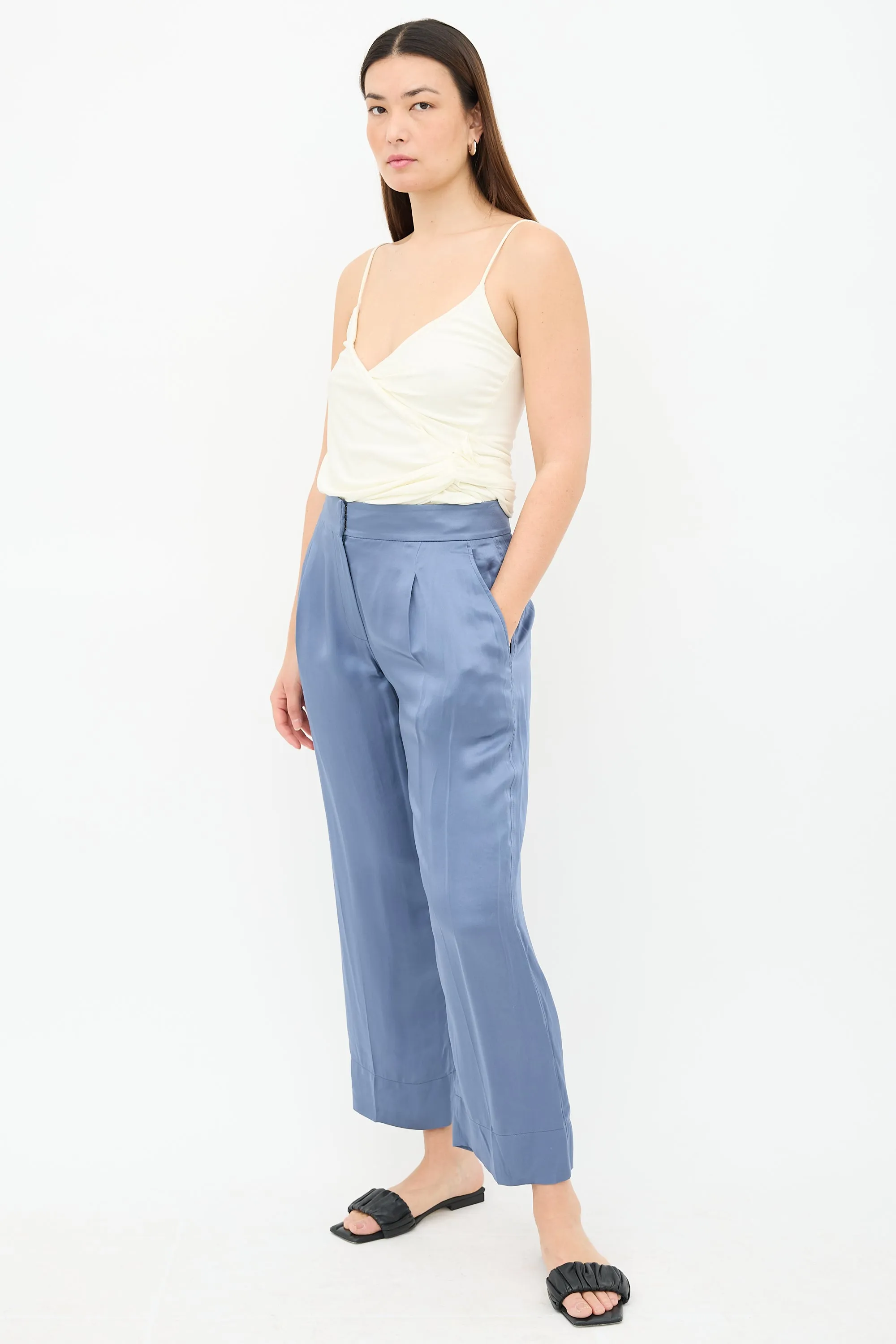 Satin Cropped Trouser sold by VSP Consignment product image thumbnail 2