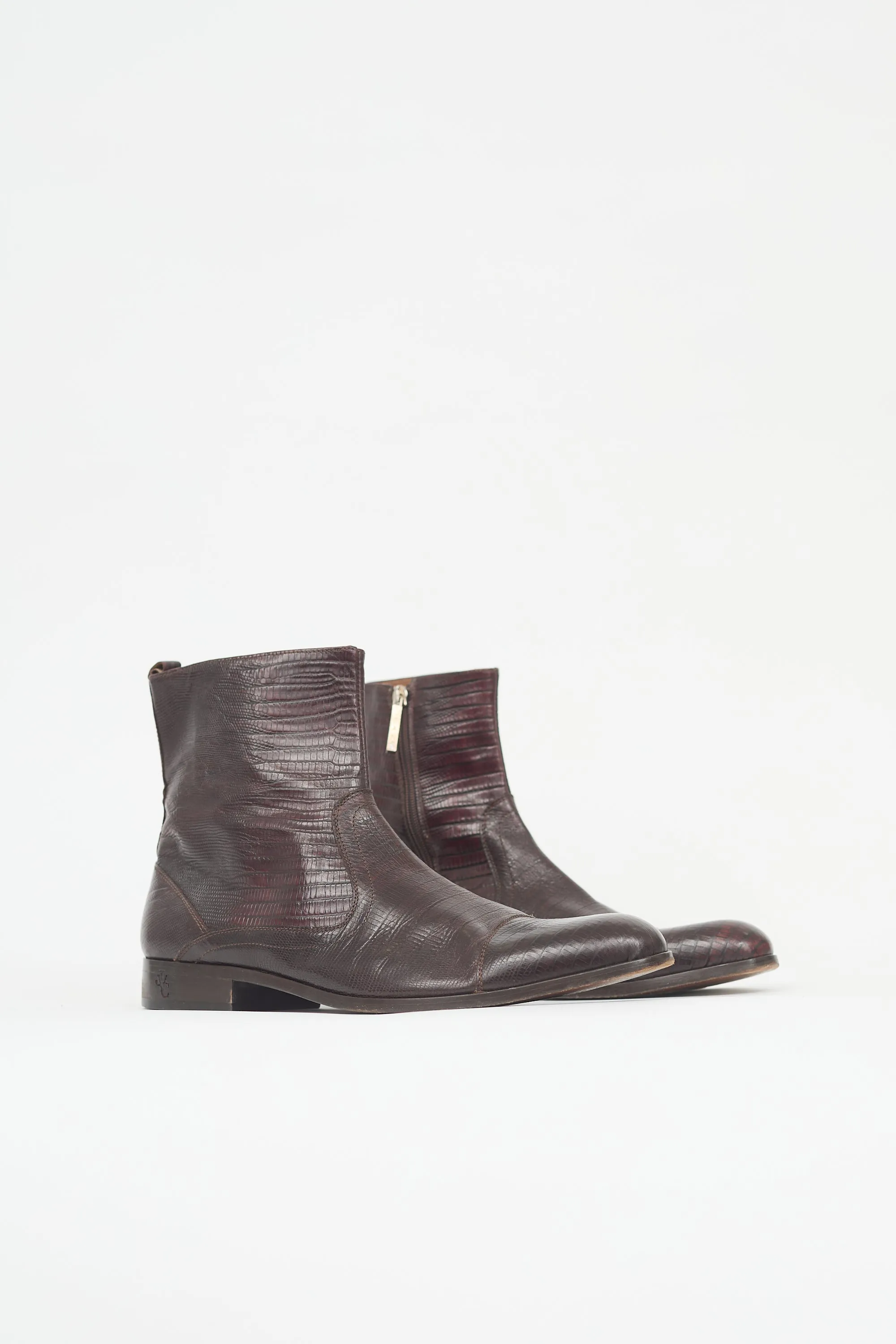 Embossed Leather Boot sold by VSP Consignment product image thumbnail 2