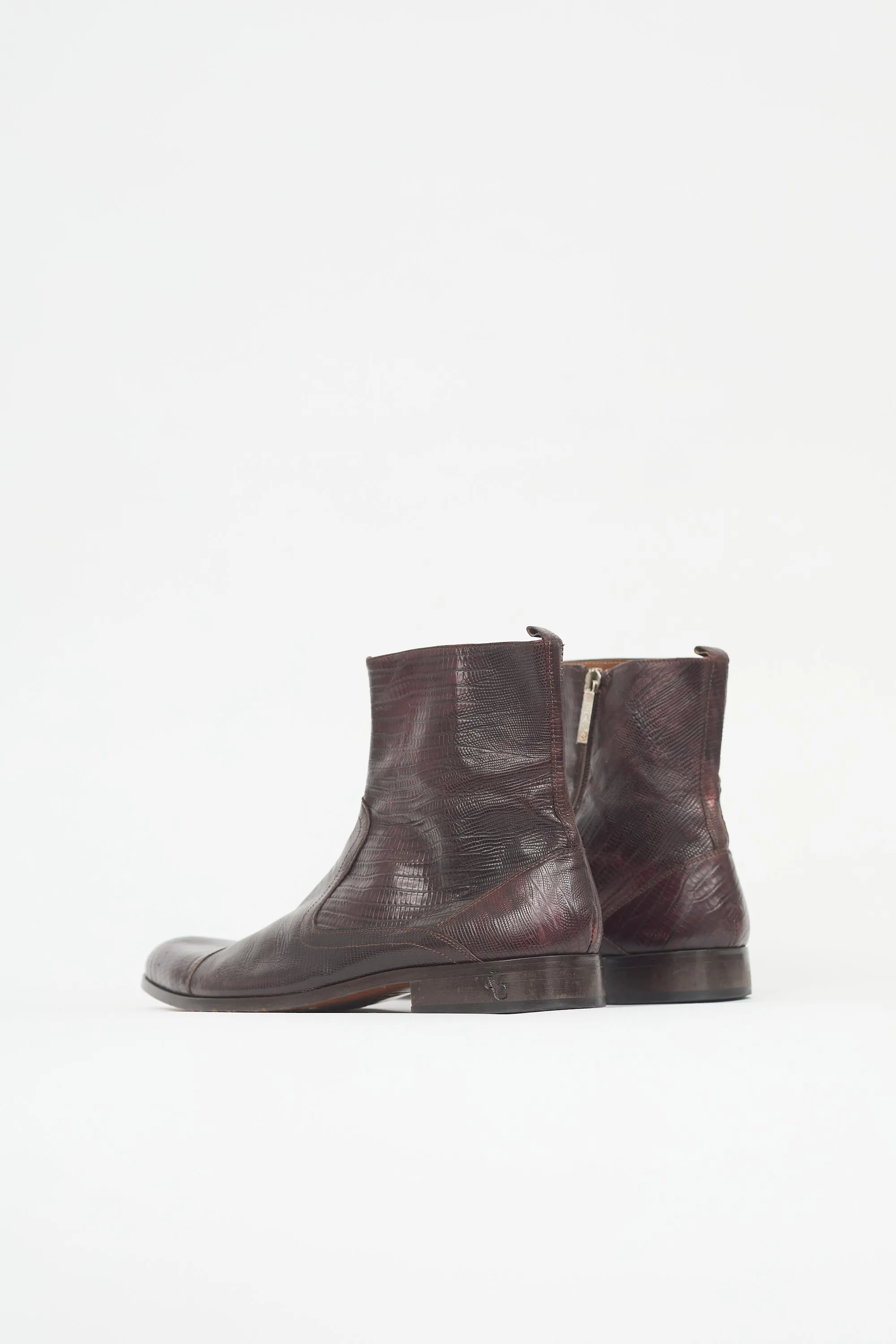 Embossed Leather Boot sold by VSP Consignment product image thumbnail 4