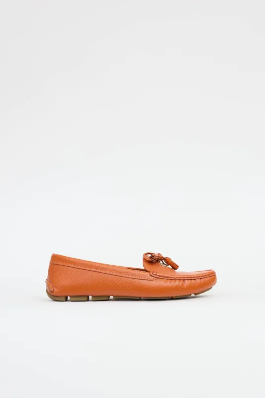 Saffiano Driving Loafer sold by VSP Consignment