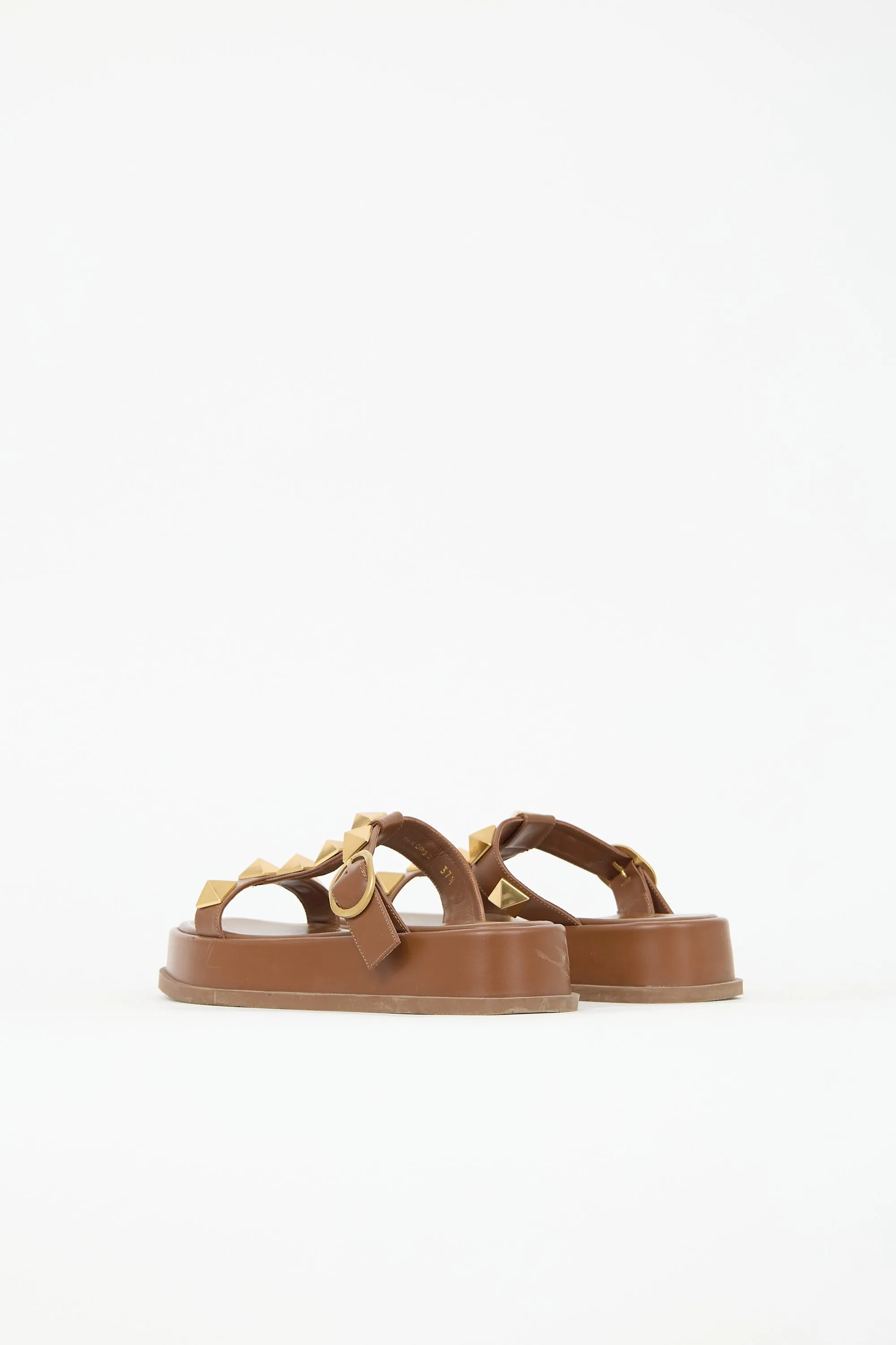 Leather Roman Stud Platform Sandal sold by VSP Consignment product image thumbnail 5