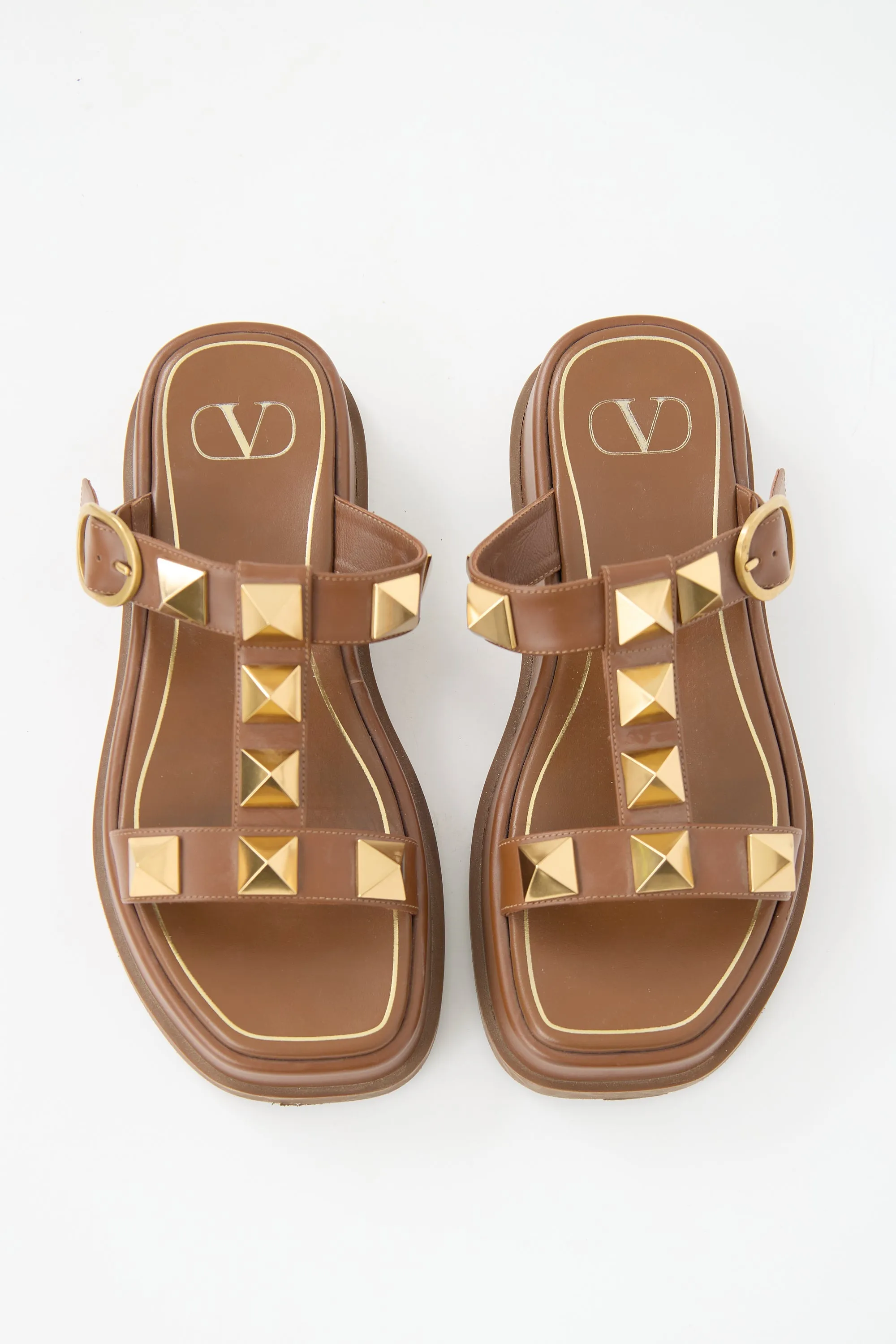 Leather Roman Stud Platform Sandal sold by VSP Consignment product image thumbnail 2