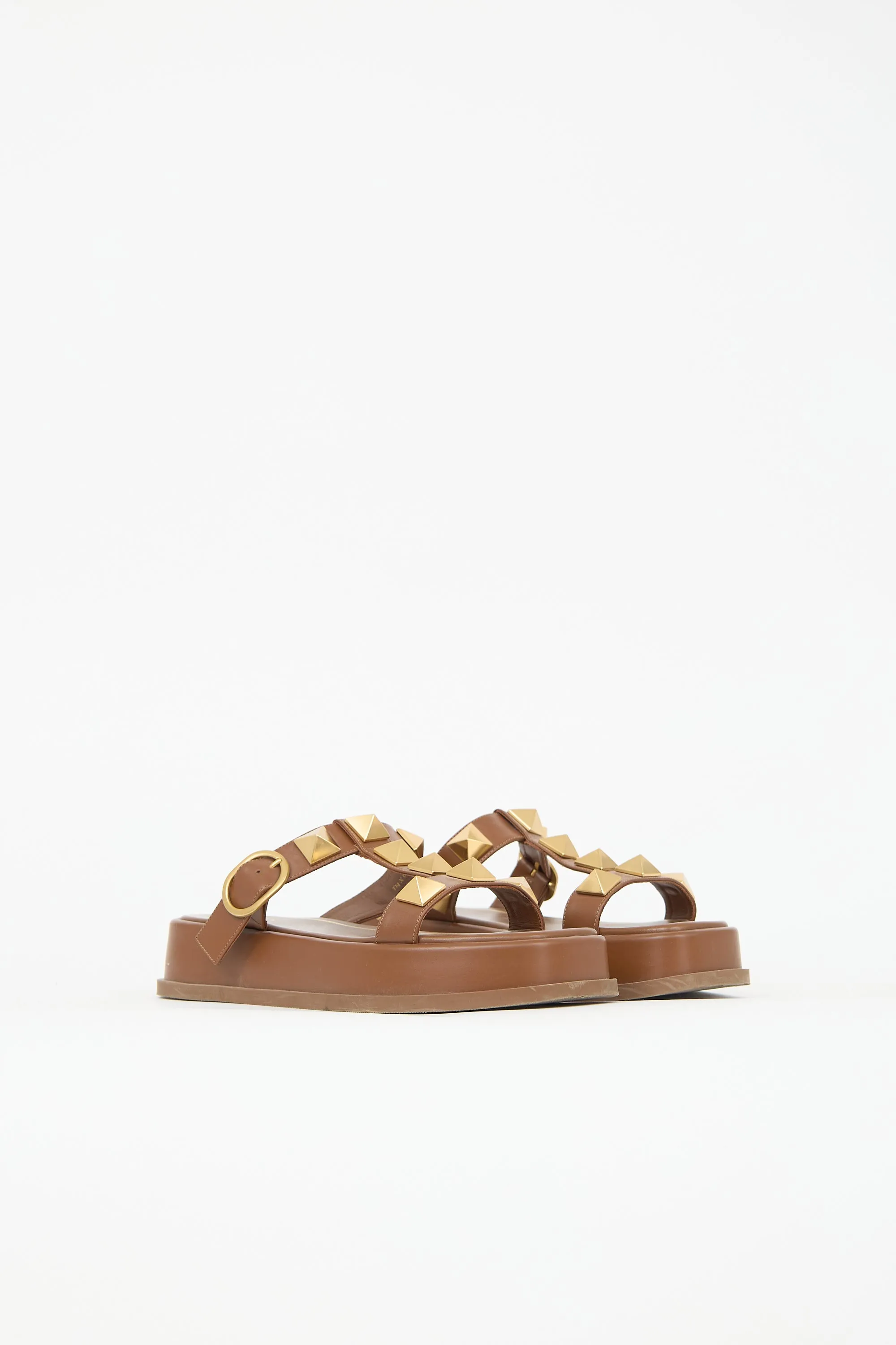 Leather Roman Stud Platform Sandal sold by VSP Consignment product image thumbnail 3