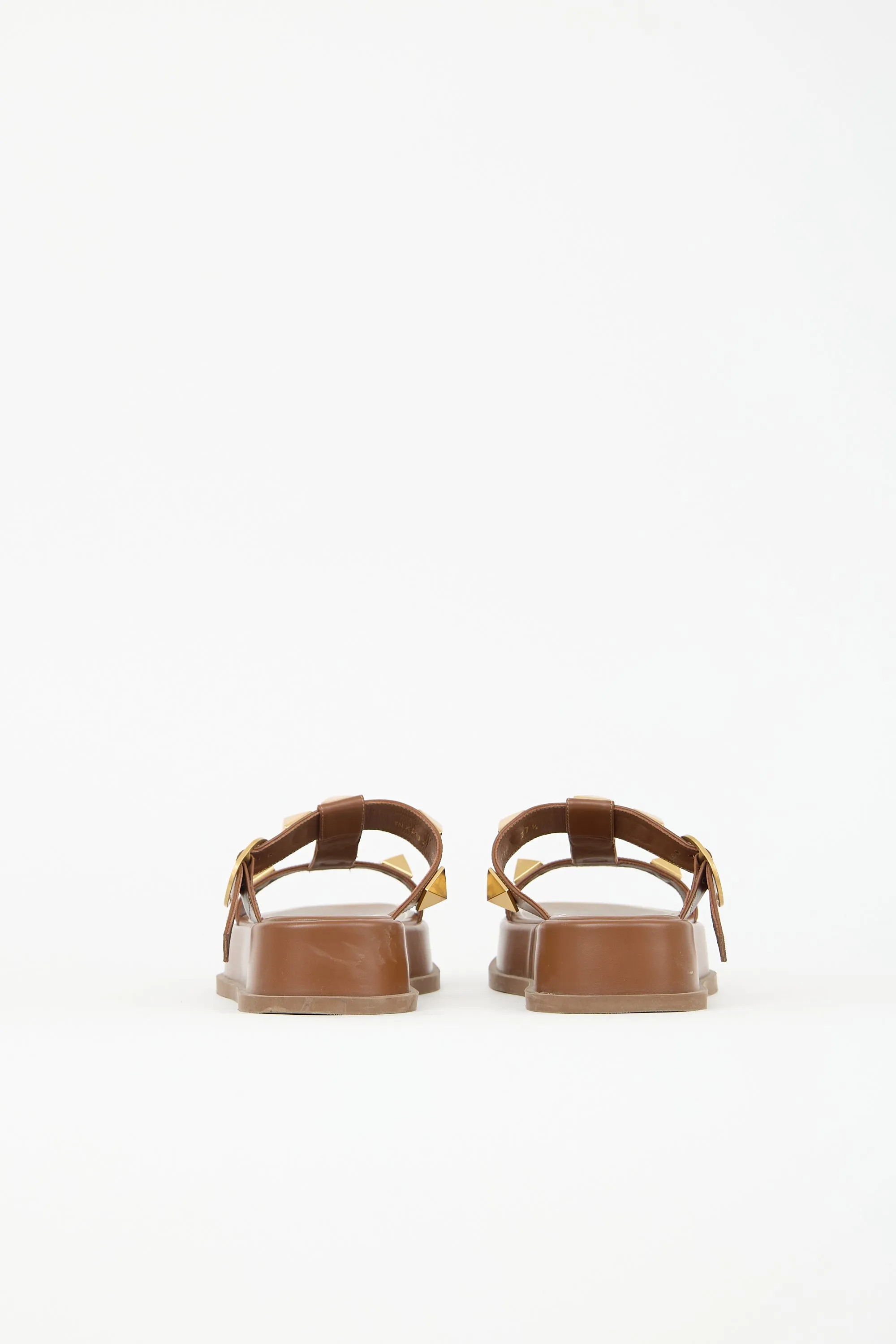 Leather Roman Stud Platform Sandal sold by VSP Consignment product image thumbnail 4