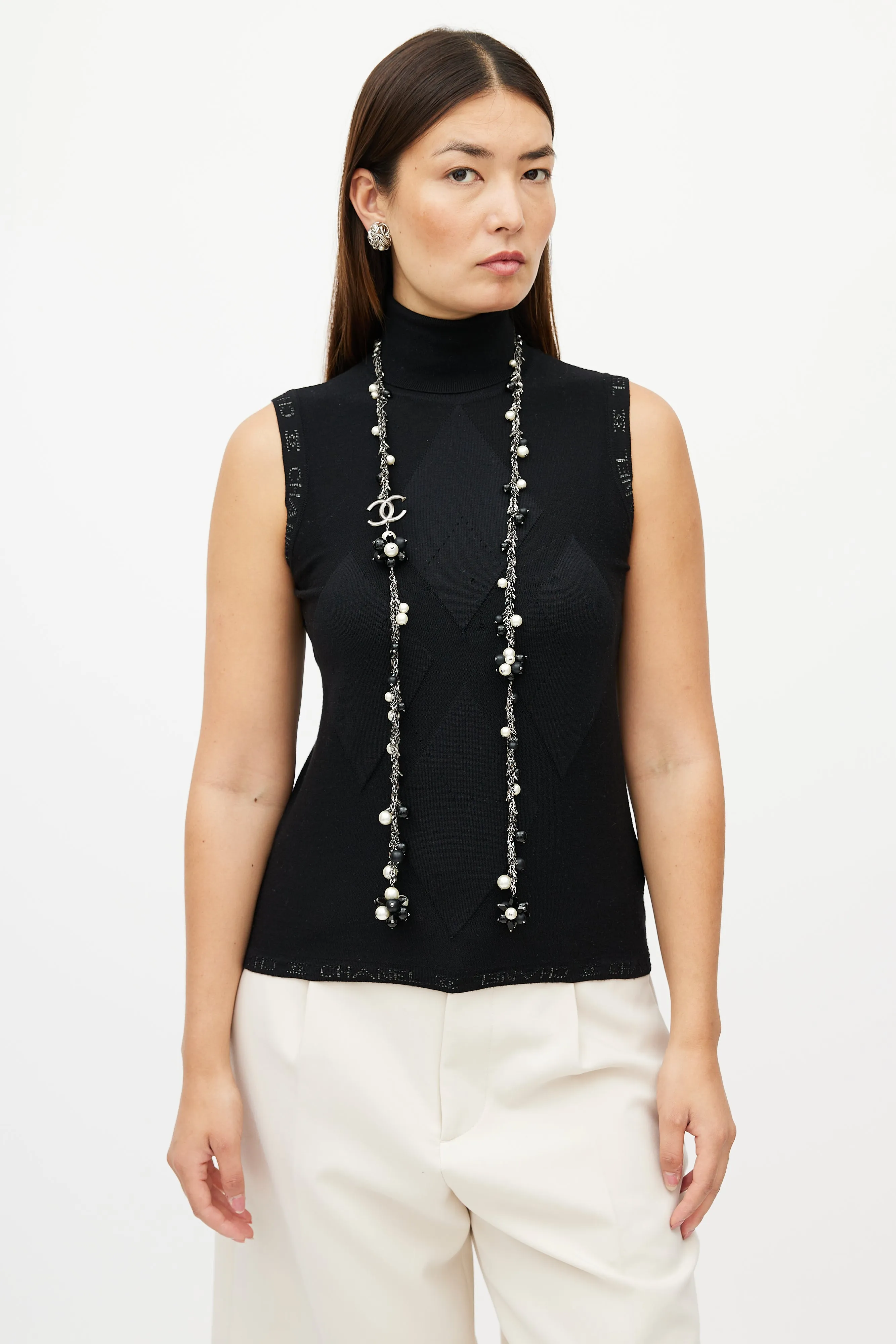 Gunmetal & Multicolour Beaded Crystal Wrap Necklace sold by VSP Consignment product image thumbnail 2