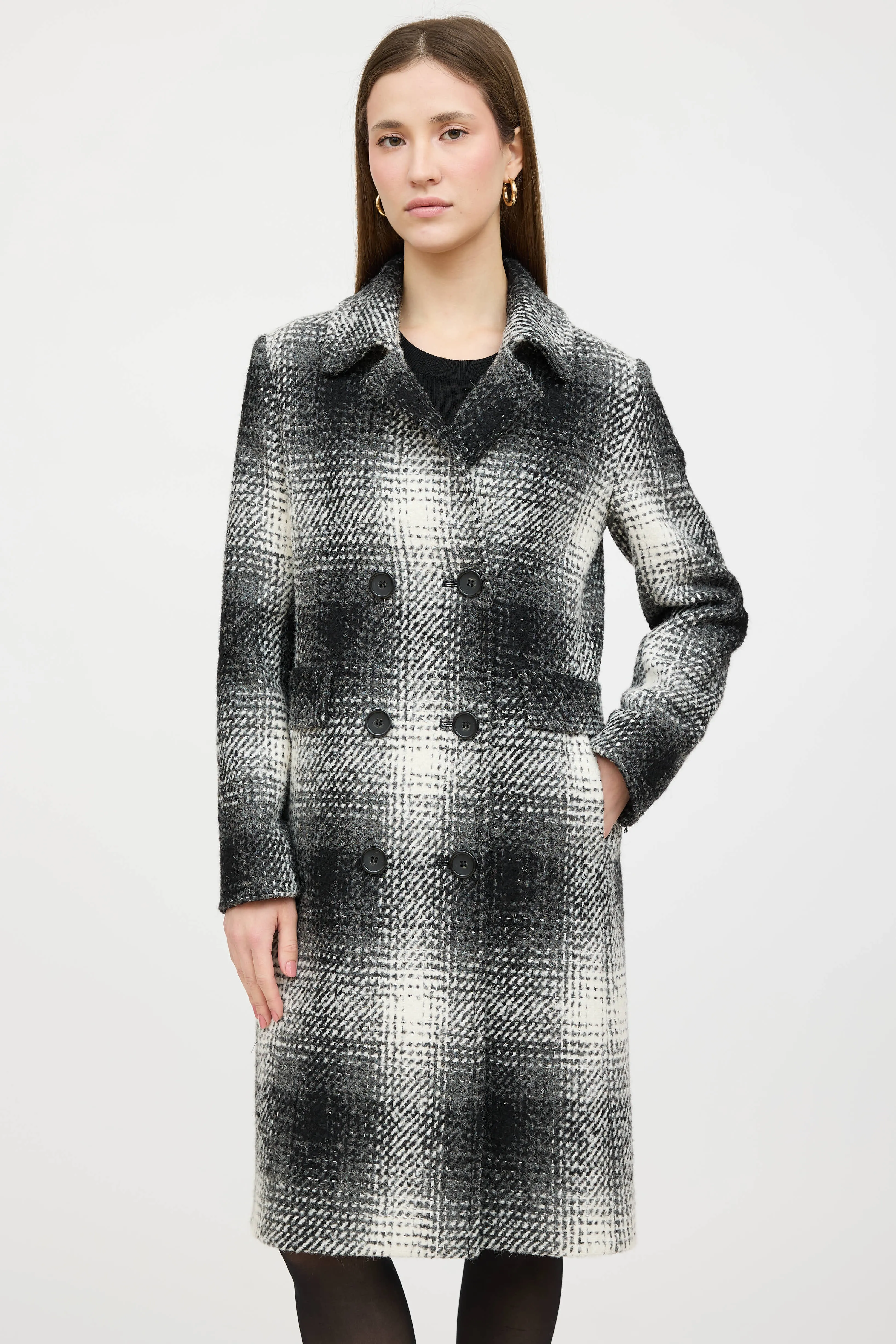 Plaid Woven Coat sold by VSP Consignment product image thumbnail 2