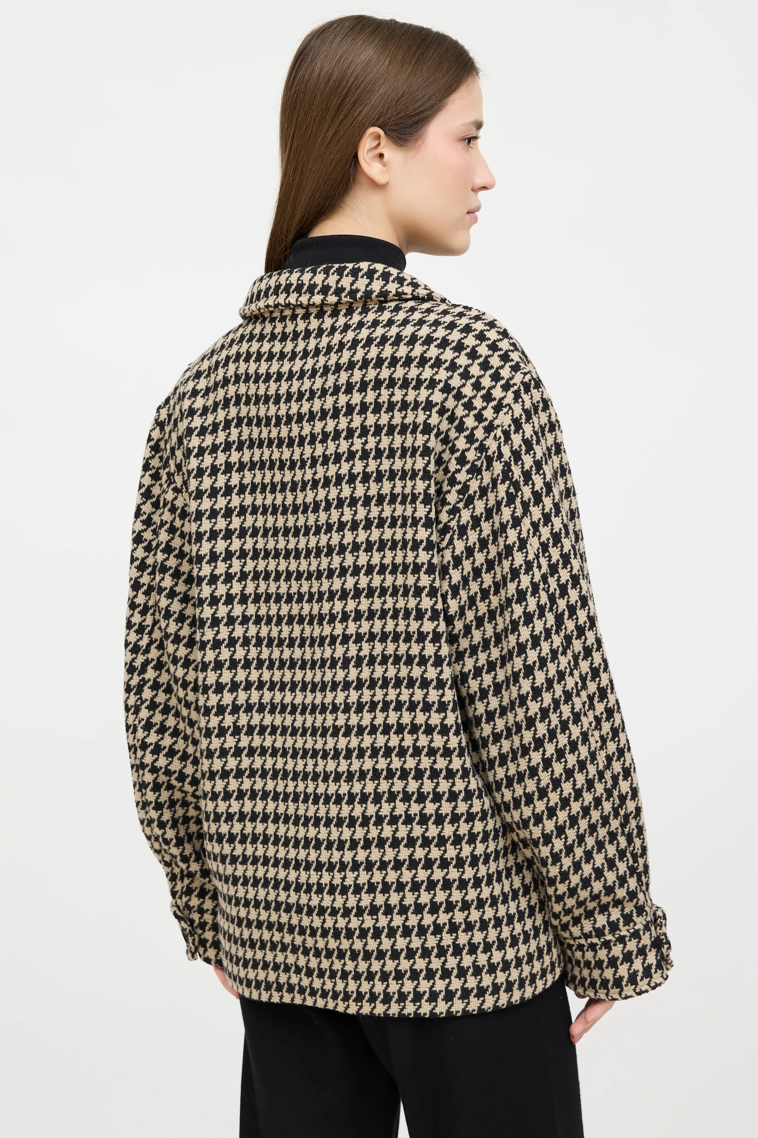Houndstooth Shirt Jacket sold by VSP Consignment product image thumbnail 4