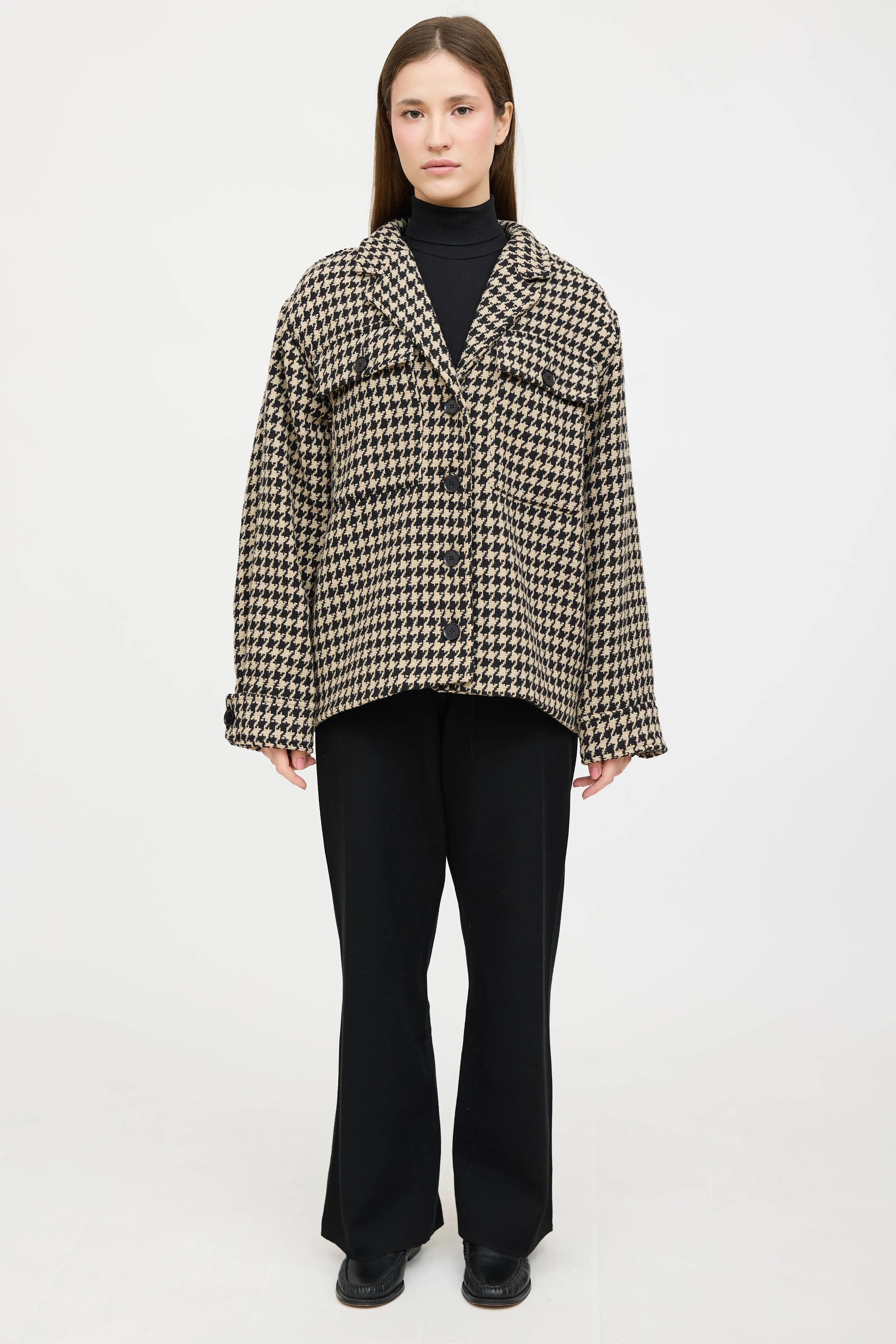 Houndstooth Shirt Jacket sold by VSP Consignment product image thumbnail 2