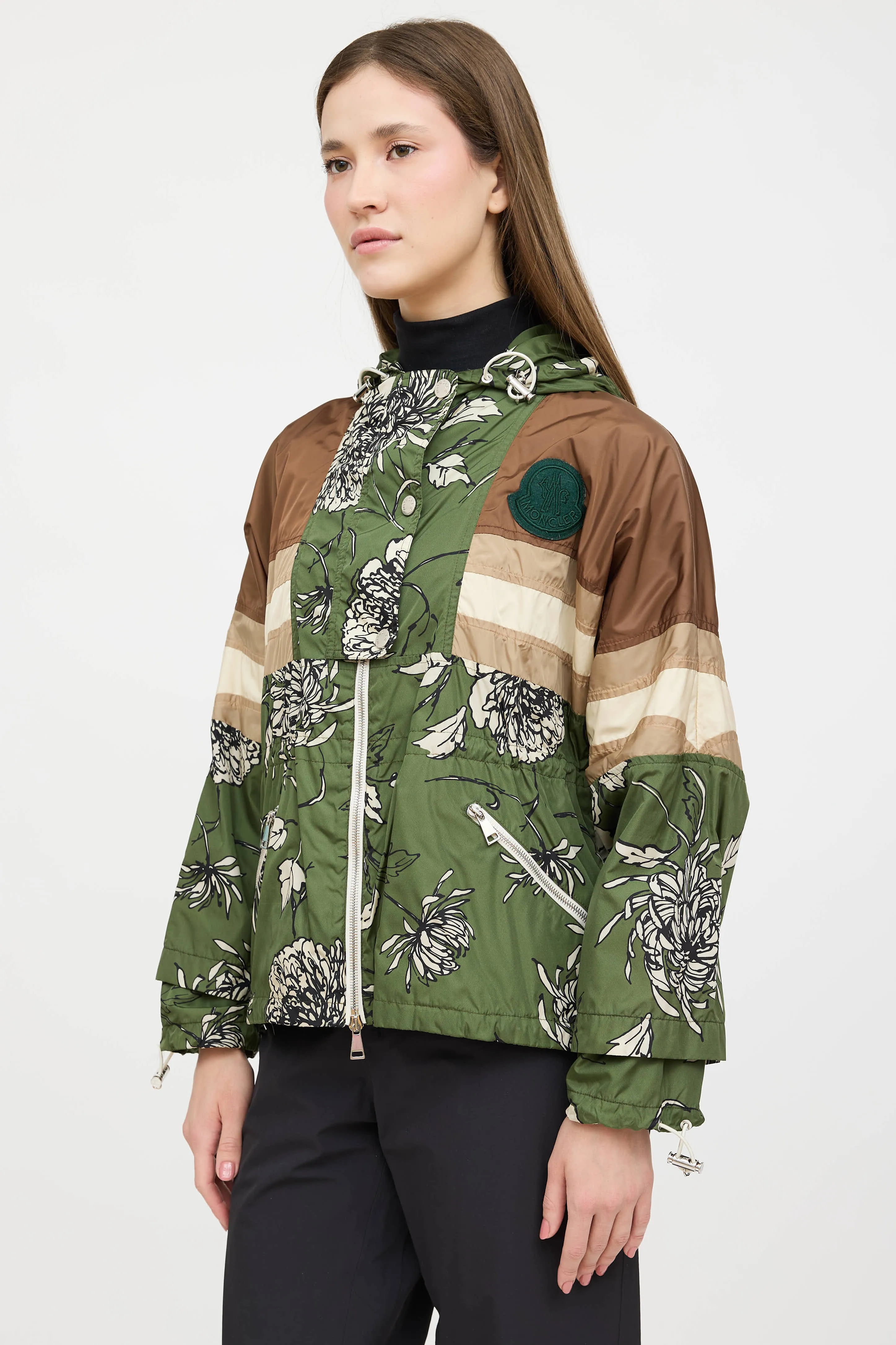 Pretoria Floral Hooded Nylon Jacket sold by VSP Consignment product image thumbnail 3