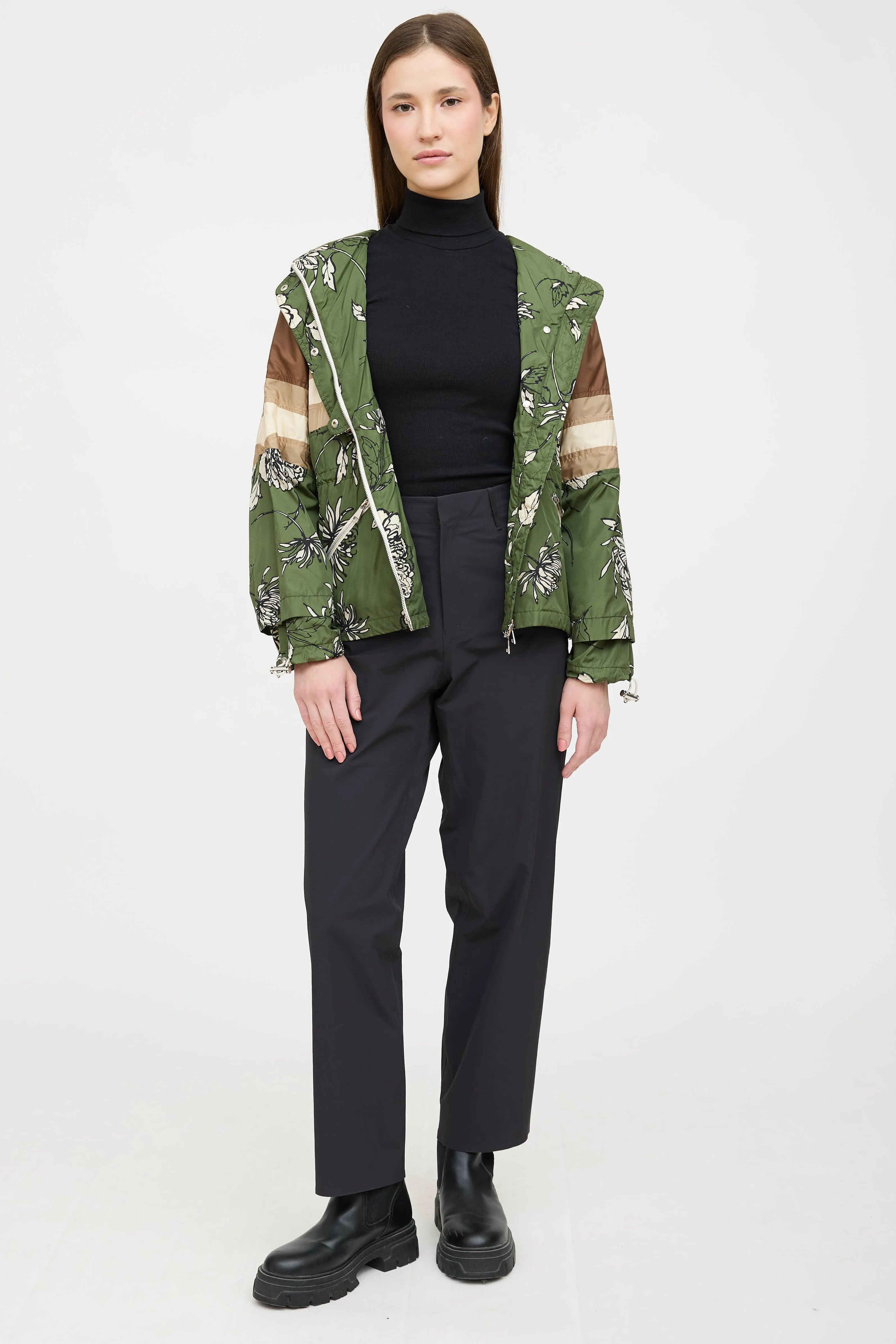 Pretoria Floral Hooded Nylon Jacket sold by VSP Consignment product image thumbnail 5