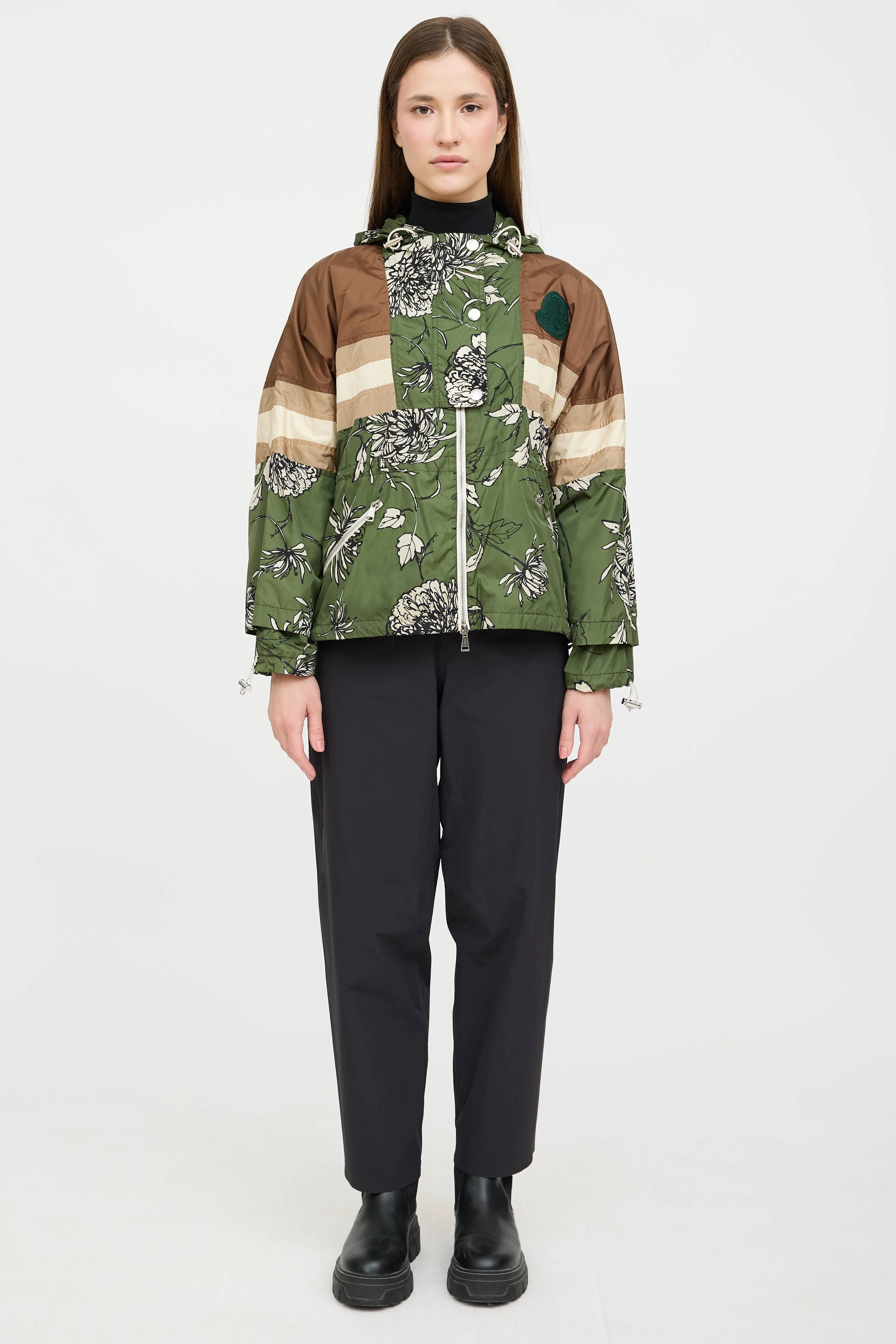 Pretoria Floral Hooded Nylon Jacket sold by VSP Consignment product image thumbnail 2