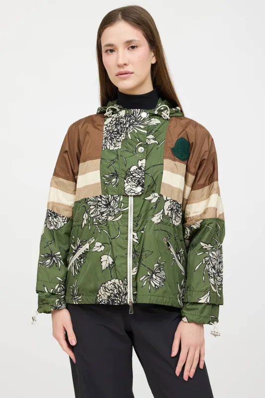 Pretoria Floral Hooded Nylon Jacket sold by VSP Consignment