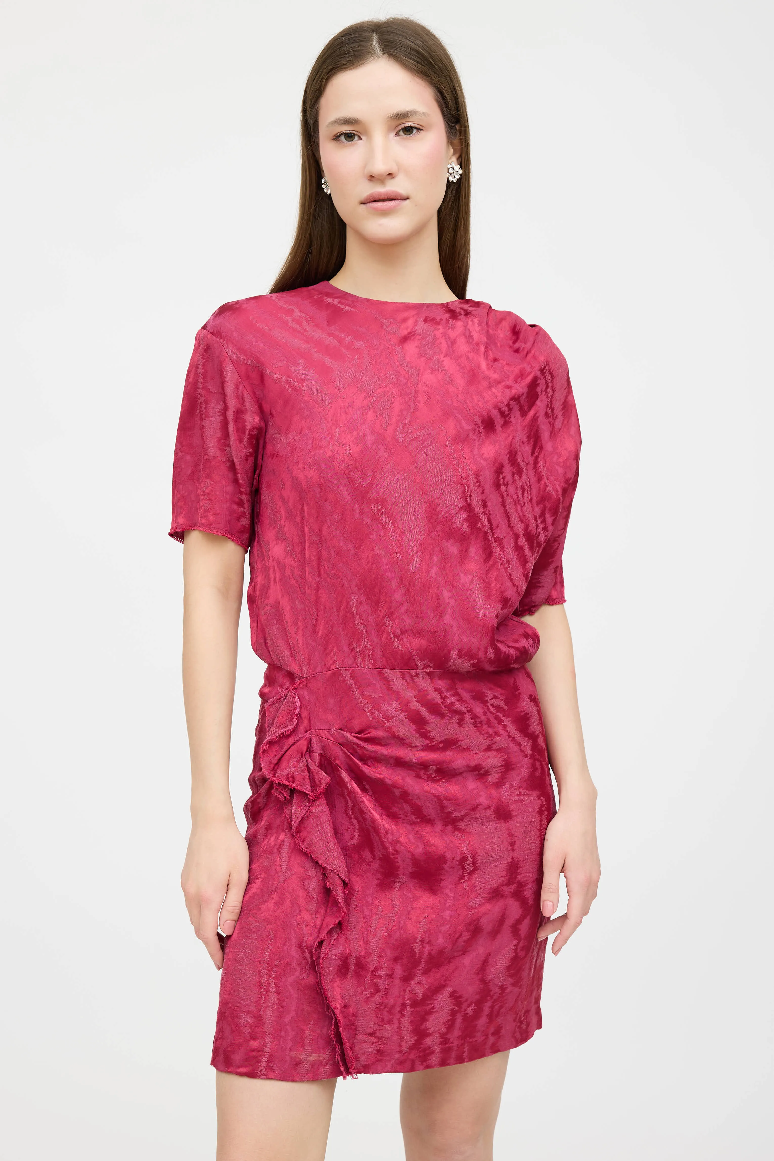 Satin Textured Midi Dress sold by VSP Consignment