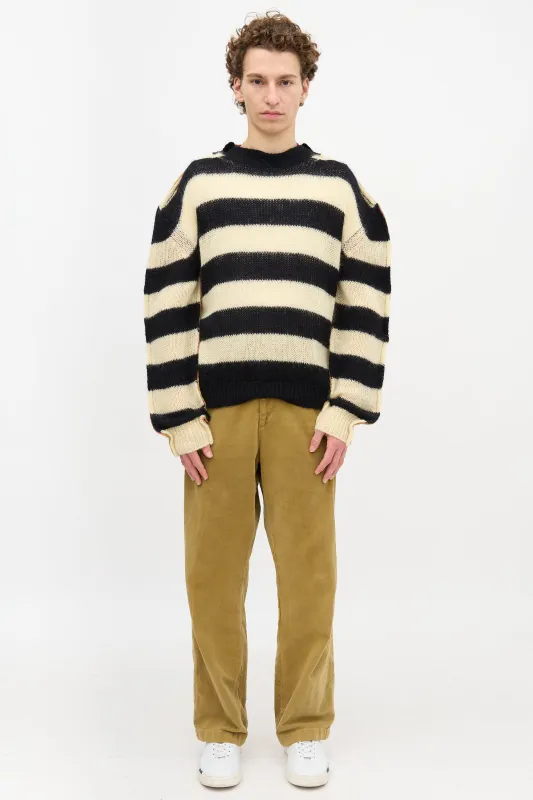 Striped Half and Half Sweater sold by VSP Consignment