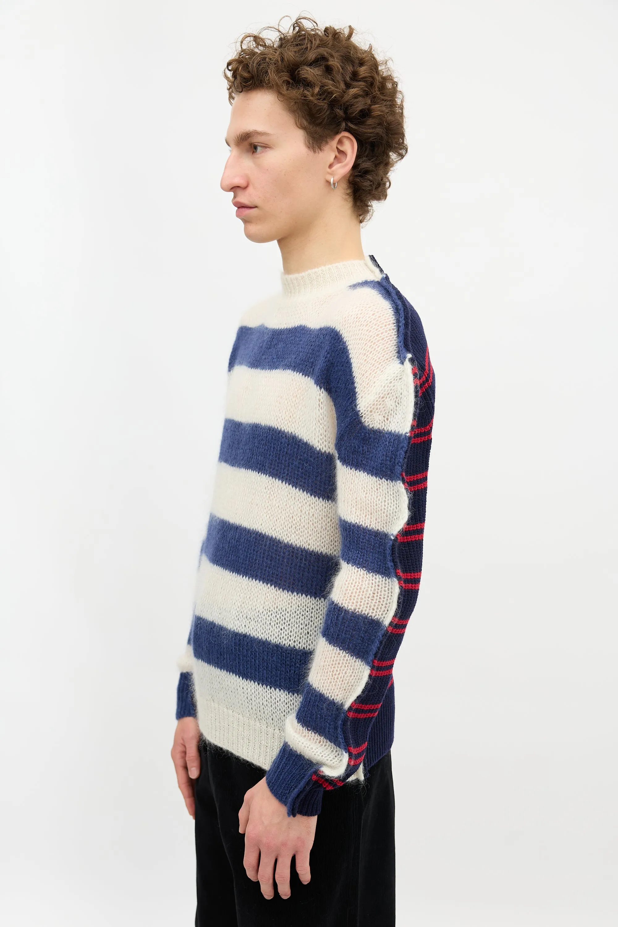Striped Half and Half Sweater sold by VSP Consignment product image thumbnail 4
