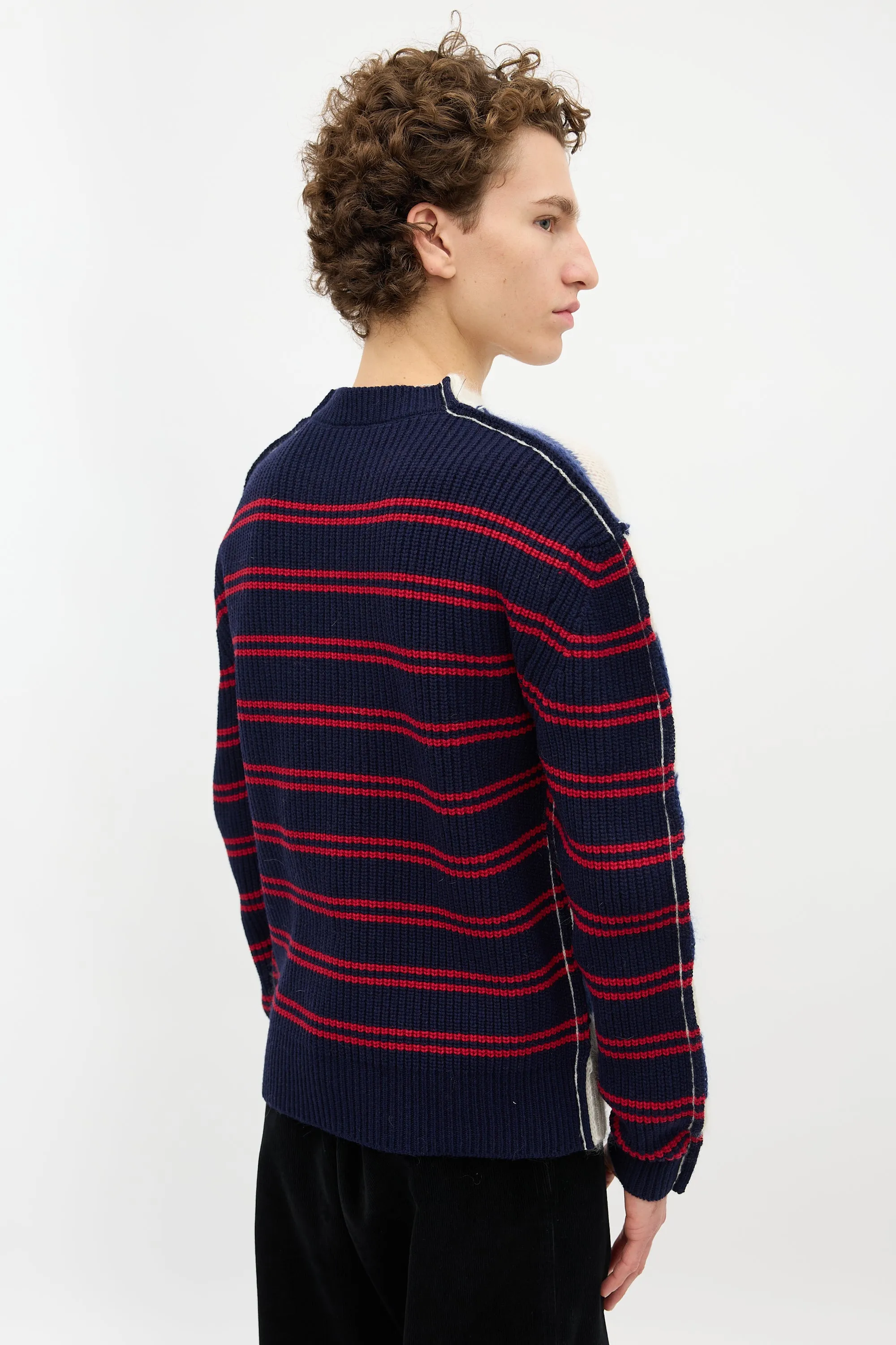 Striped Half and Half Sweater sold by VSP Consignment product image thumbnail 2